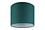GoodHome Kpezin Green Fabric dyed Light shade (D)20cm