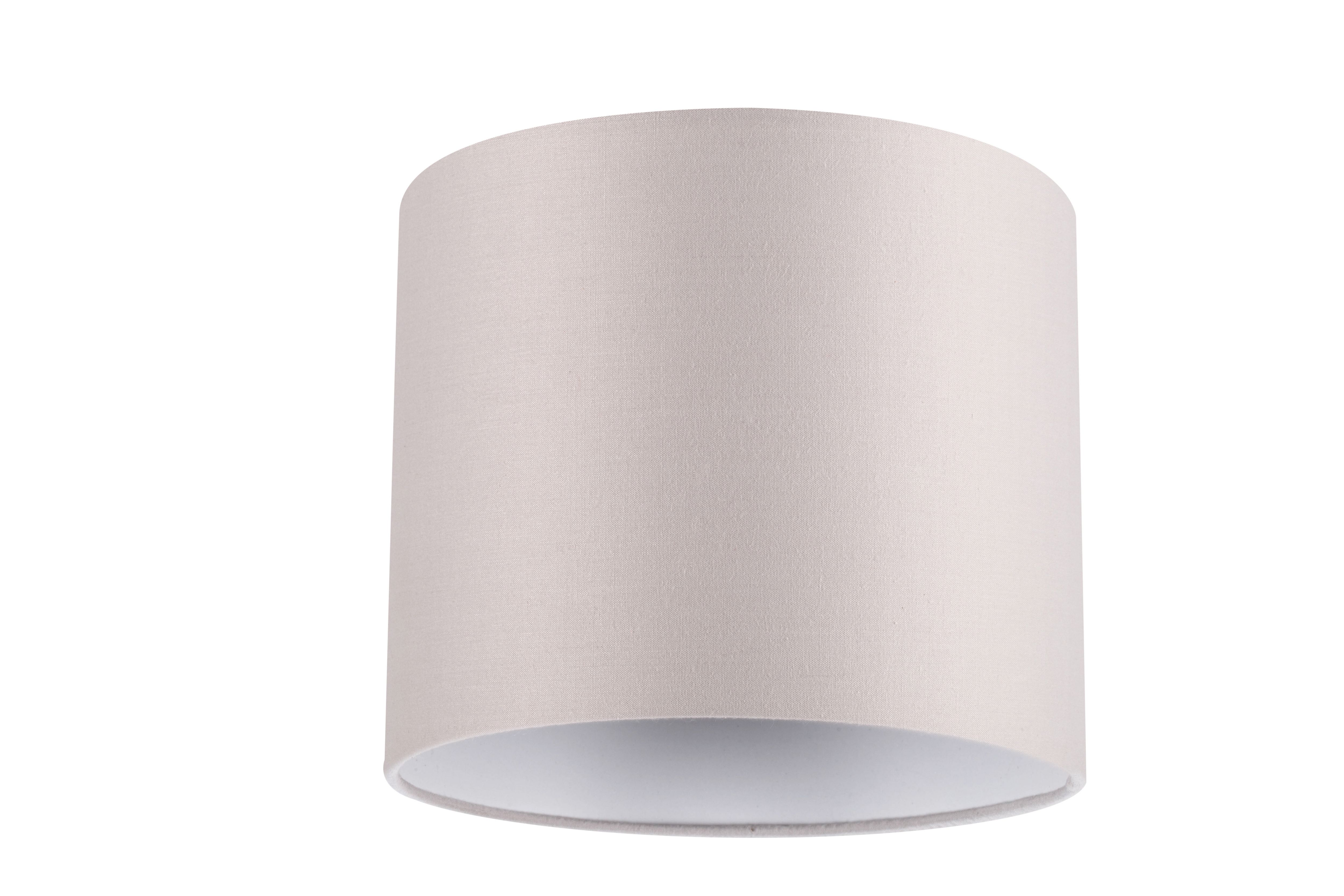 GoodHome Kpezin Light grey Fabric dyed Circular Light shade (D)20cm