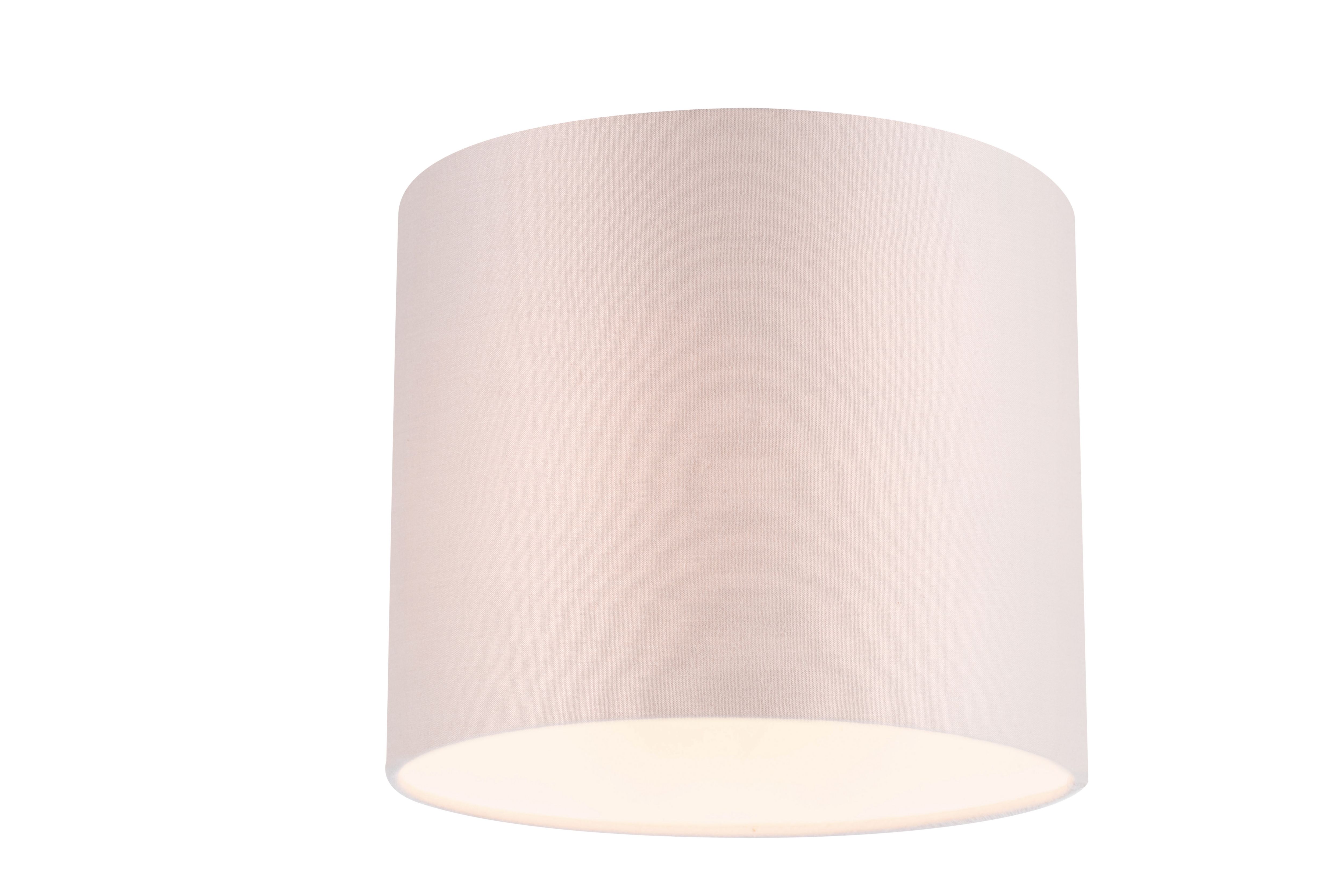 GoodHome Kpezin Light grey Fabric dyed Circular Light shade (D)20cm