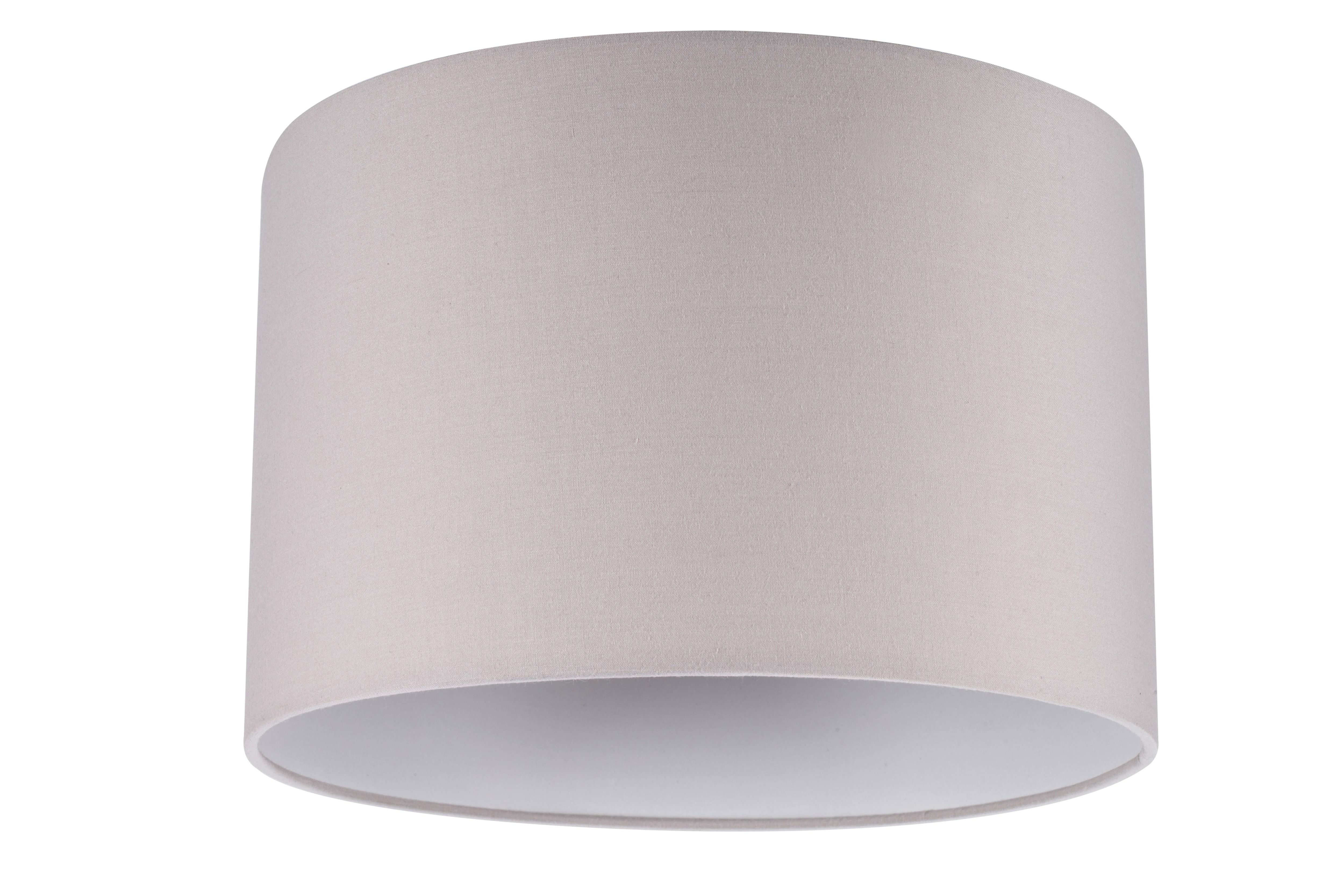 GoodHome Kpezin Light grey Fabric dyed Circular Light shade (D)30cm