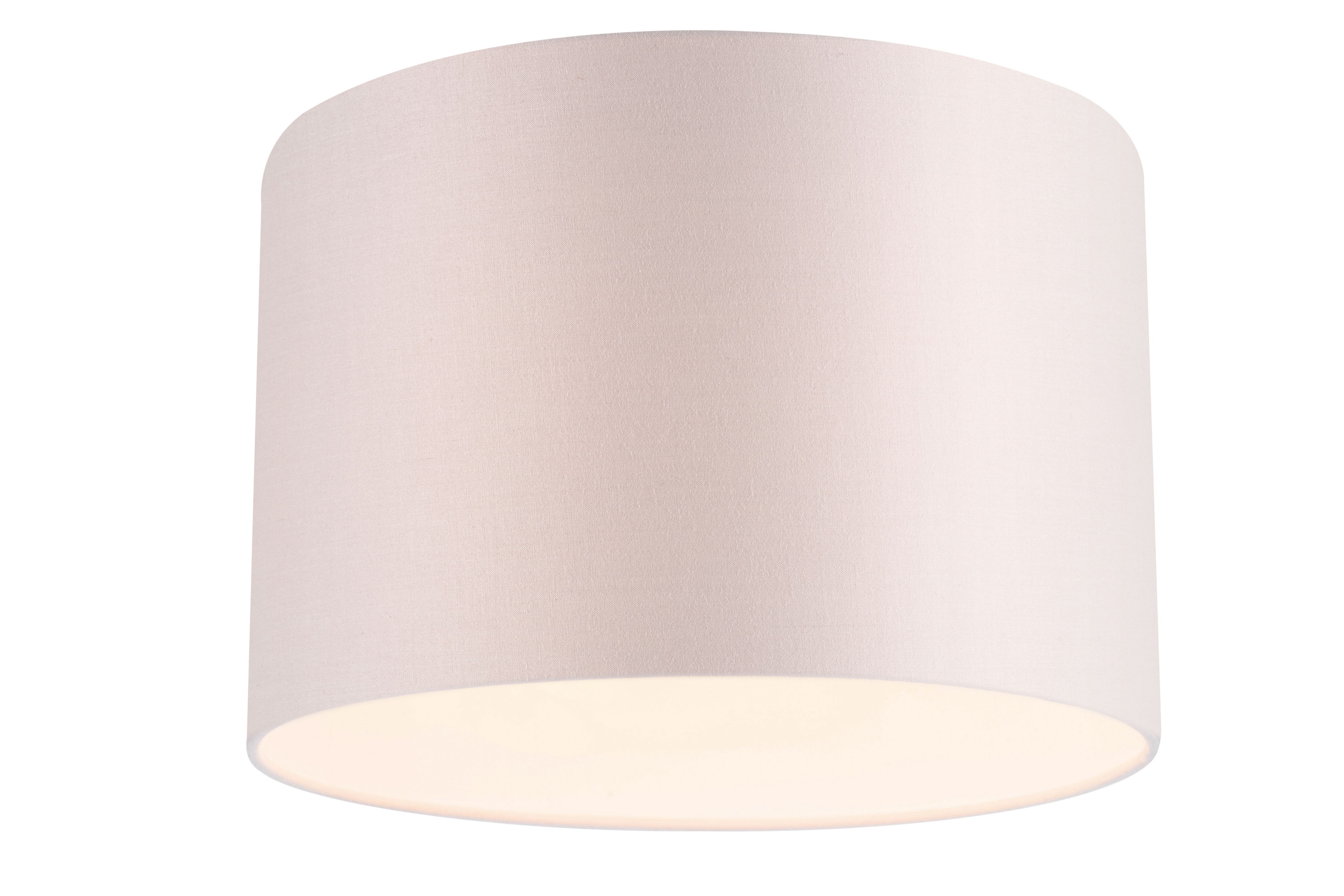 GoodHome Kpezin Light grey Fabric dyed Circular Light shade (D)30cm