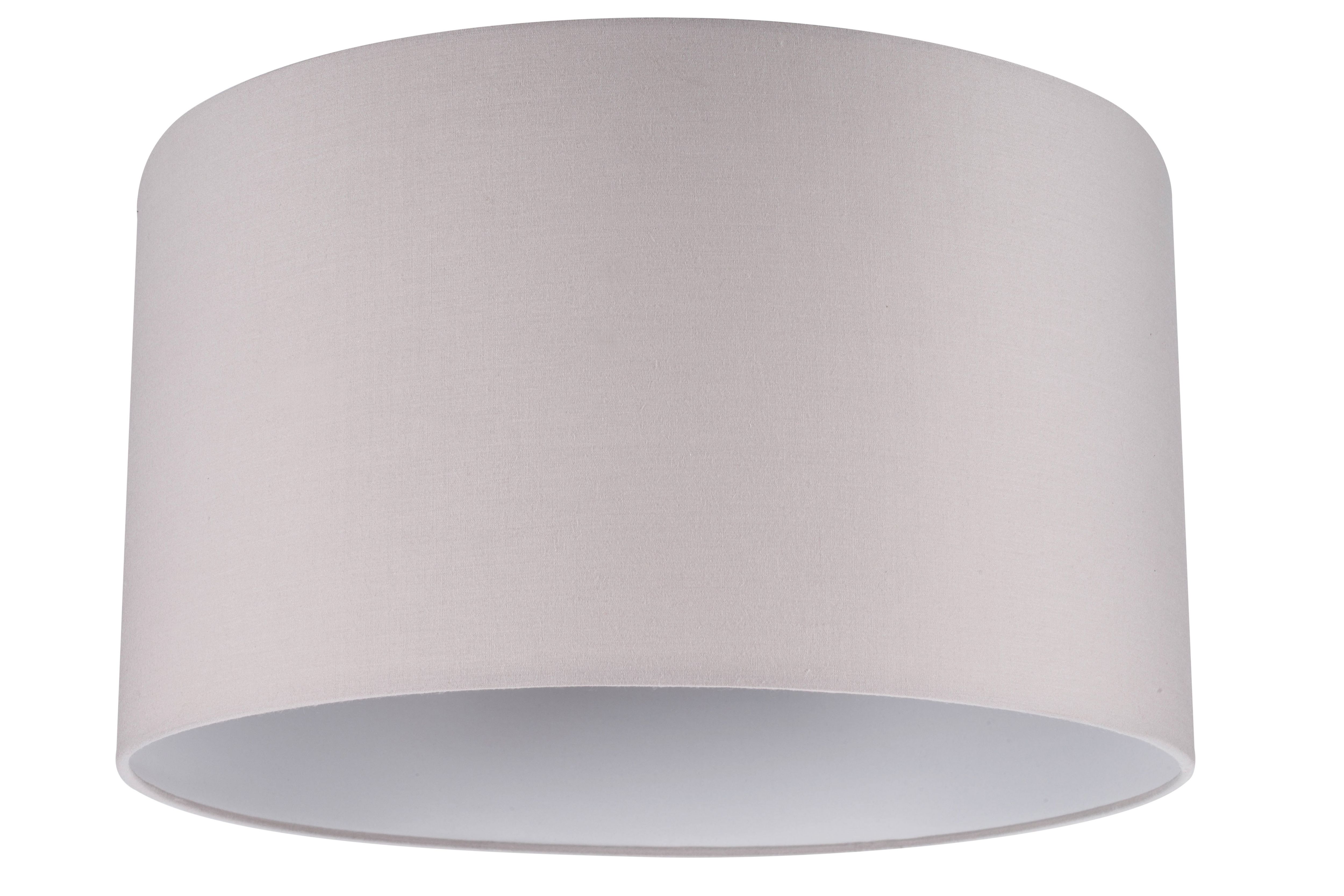 GoodHome Kpezin Light grey Fabric dyed Circular Light shade (D)40cm
