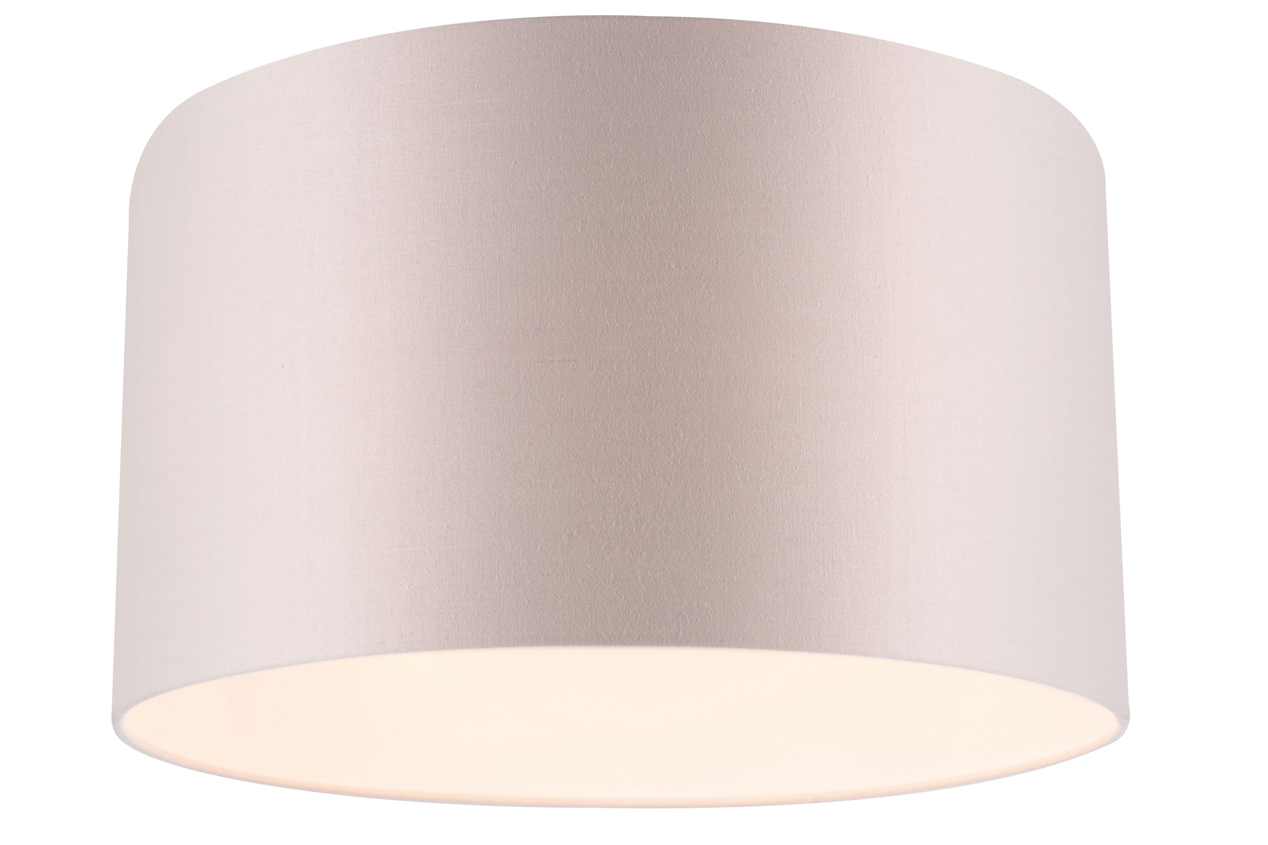 GoodHome Kpezin Light grey Fabric dyed Circular Light shade (D)40cm