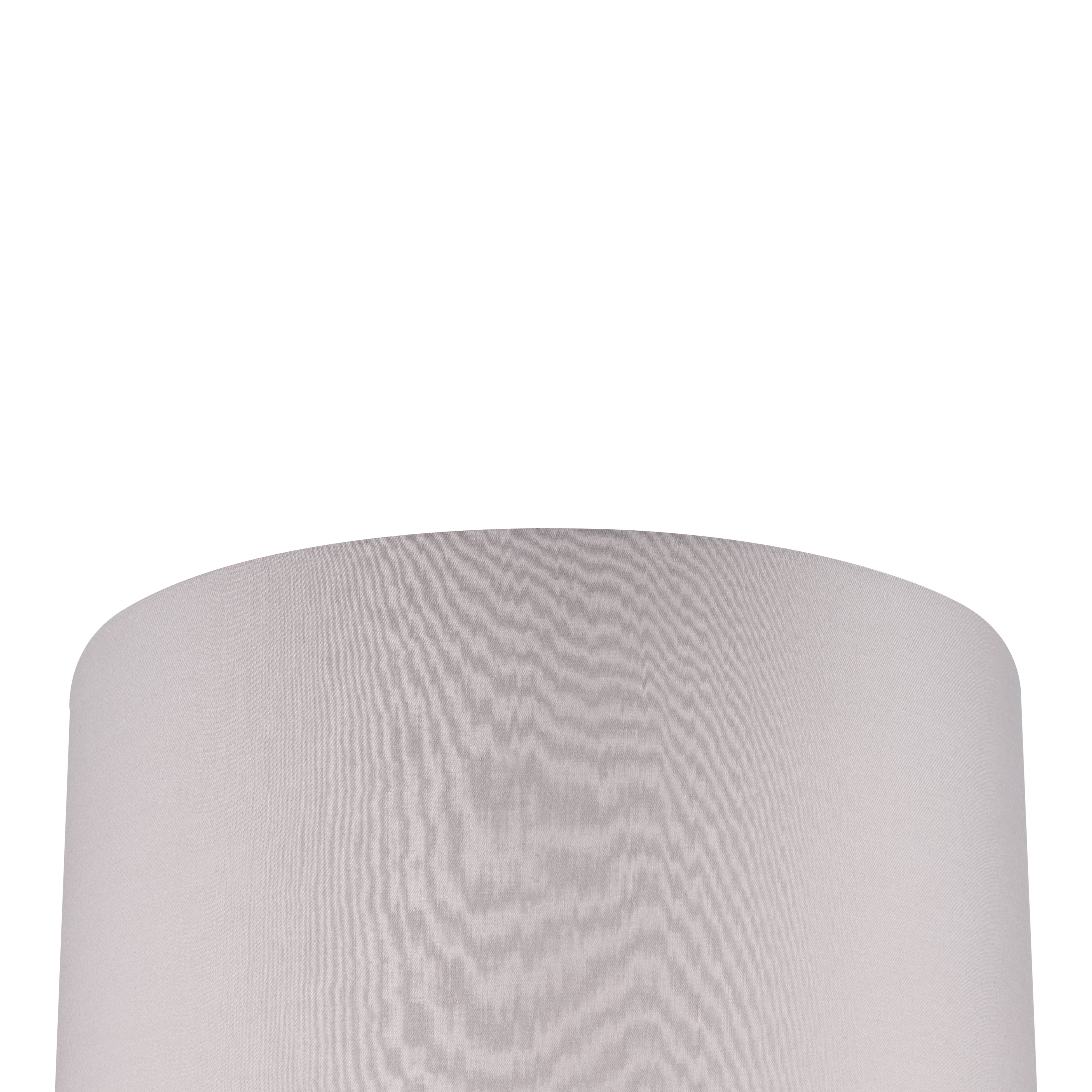 GoodHome Kpezin Light grey Fabric dyed Circular Light shade (D)40cm