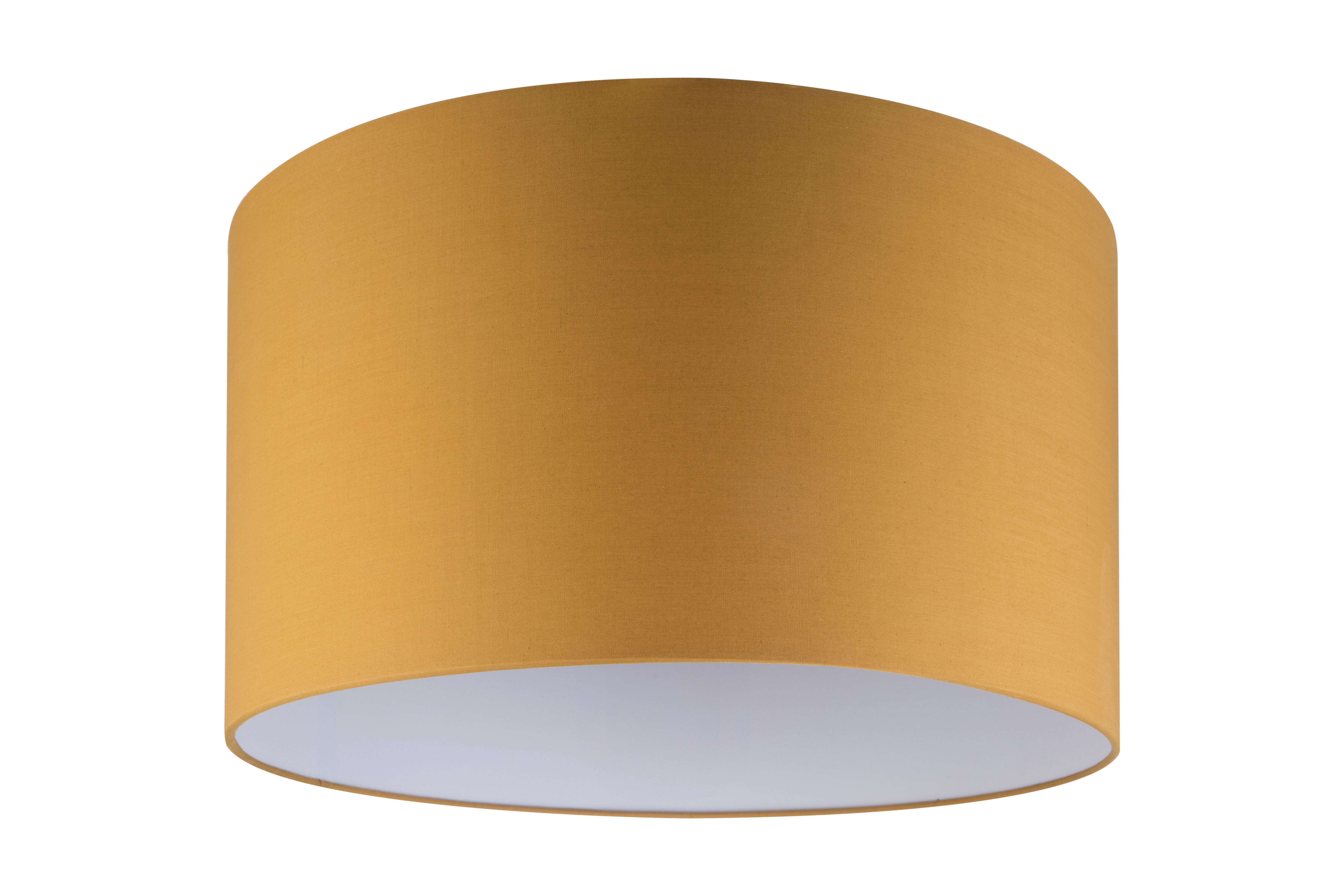 GoodHome Kpezin Mustard yellow Fabric dyed Circular Light shade (D)40cm