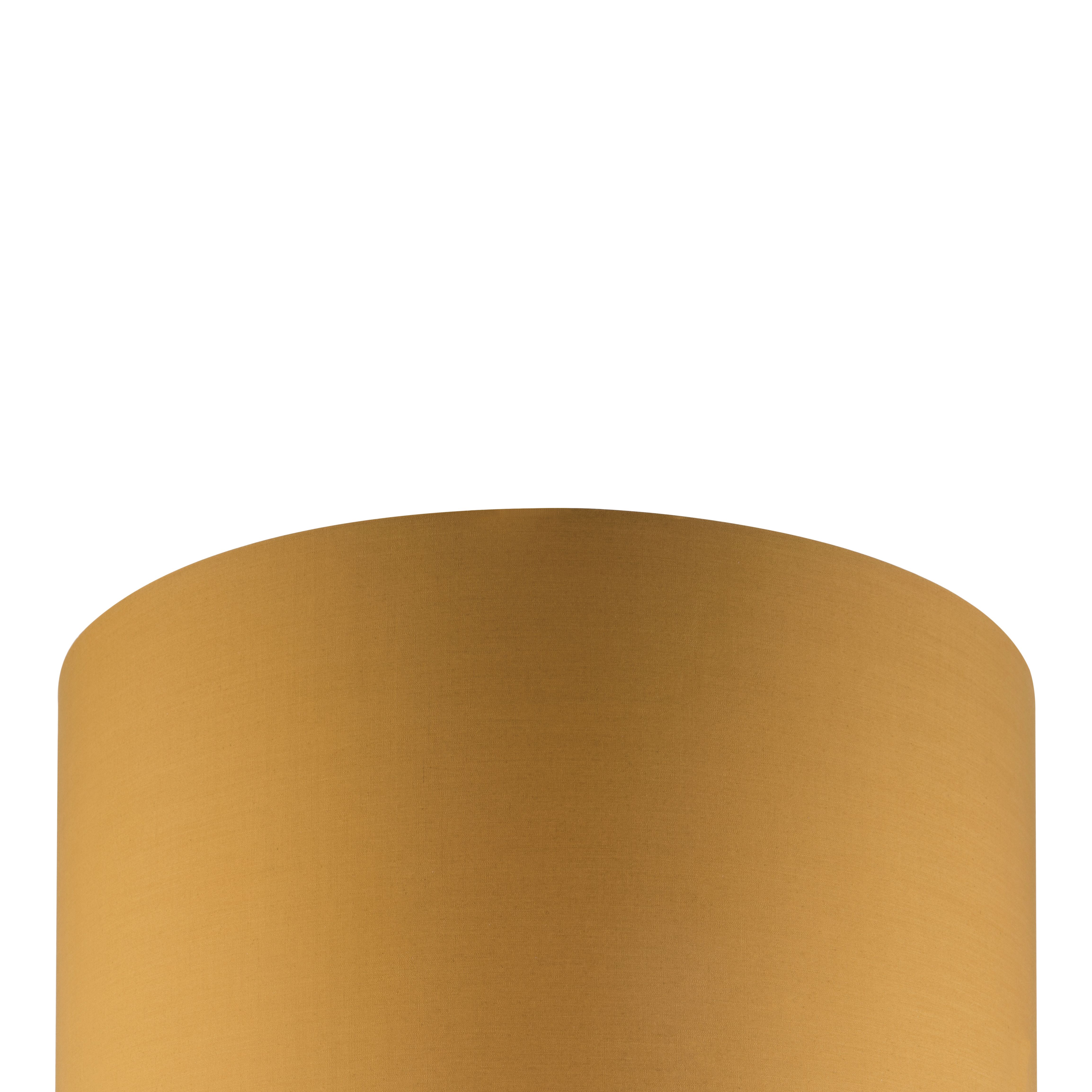 GoodHome Kpezin Mustard yellow Fabric dyed Circular Light shade (D)40cm