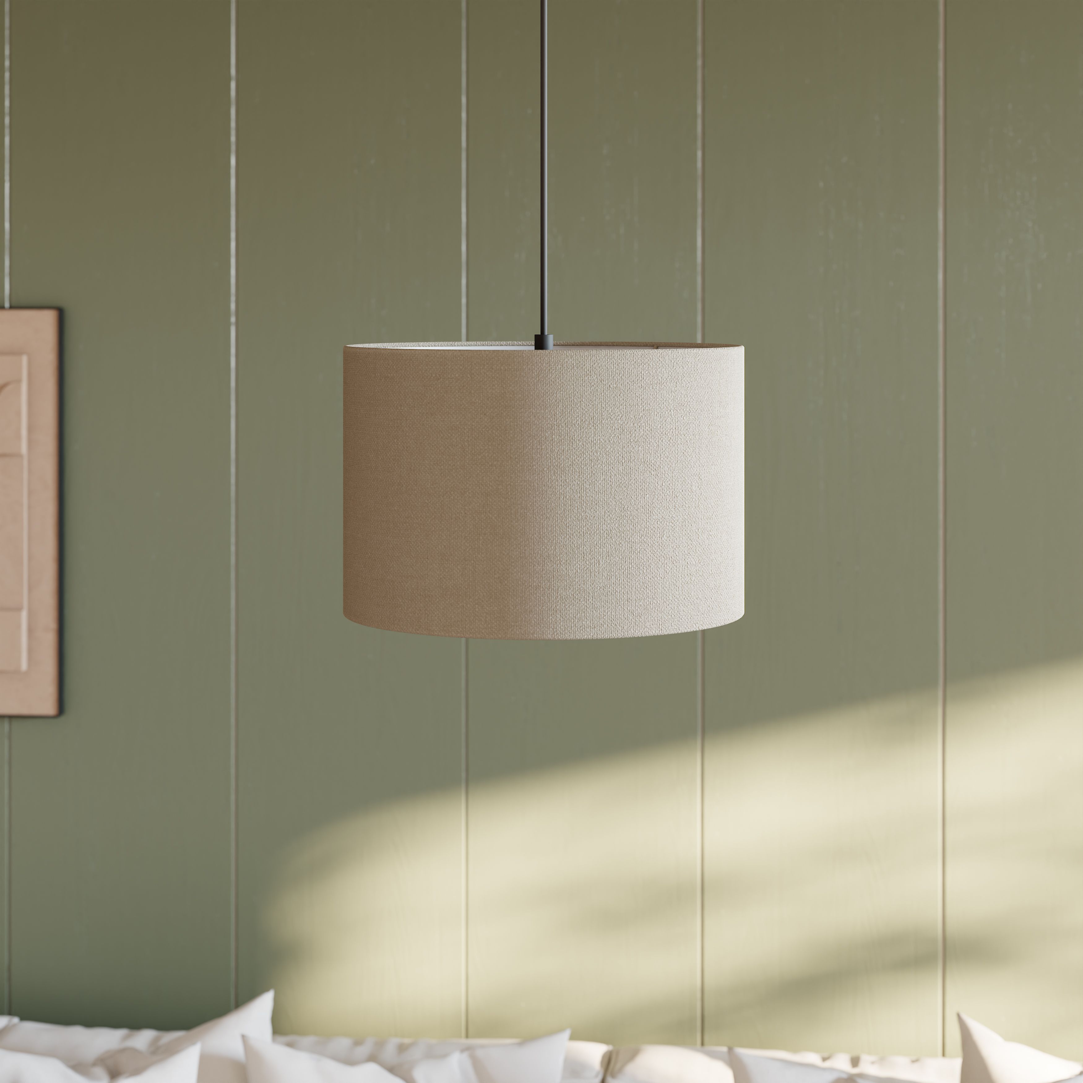 GoodHome Kpezin Natural Round Lamp shade (D)30cm