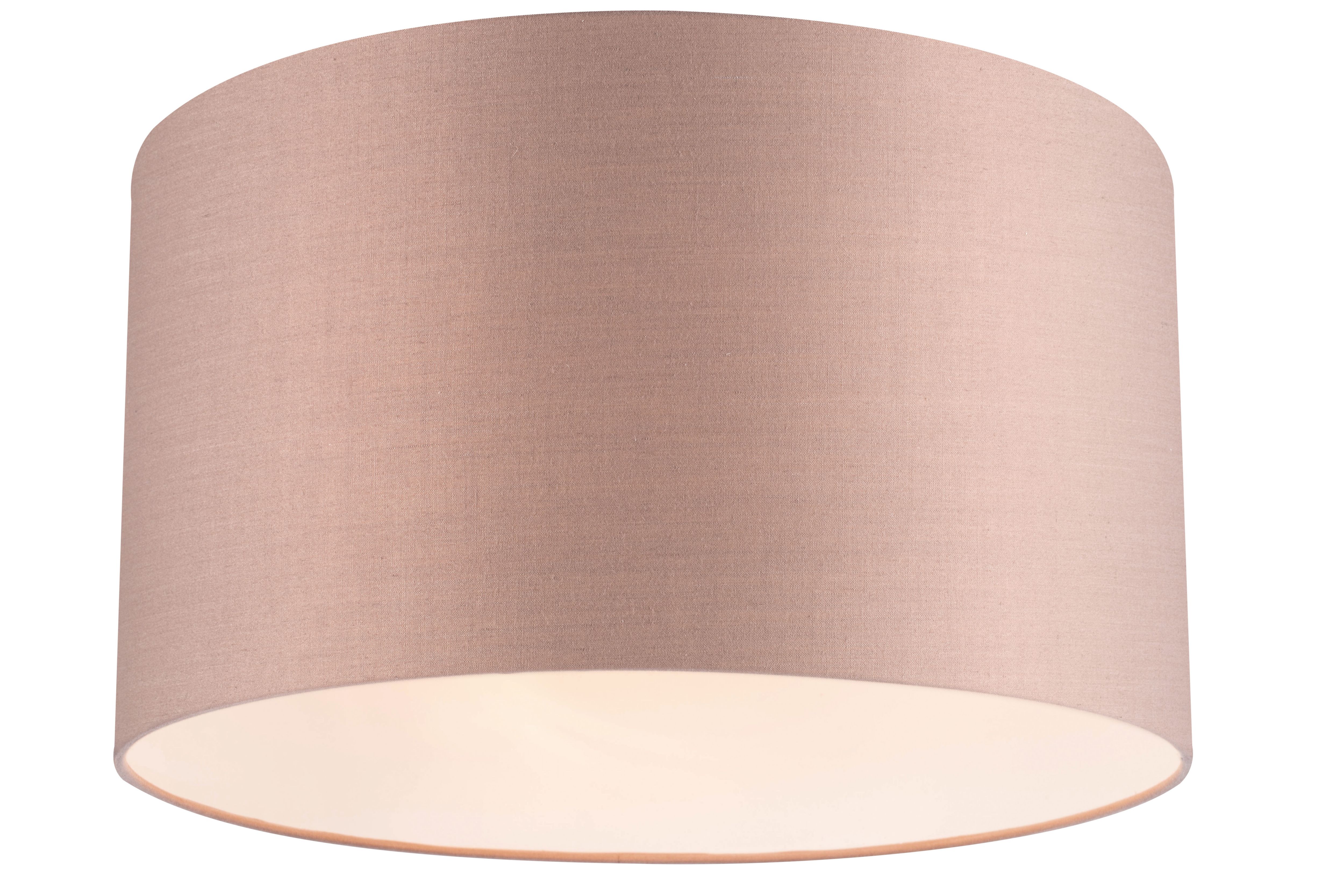 GoodHome Kpezin Taupe Fabric dyed Circular Light shade (D)40cm
