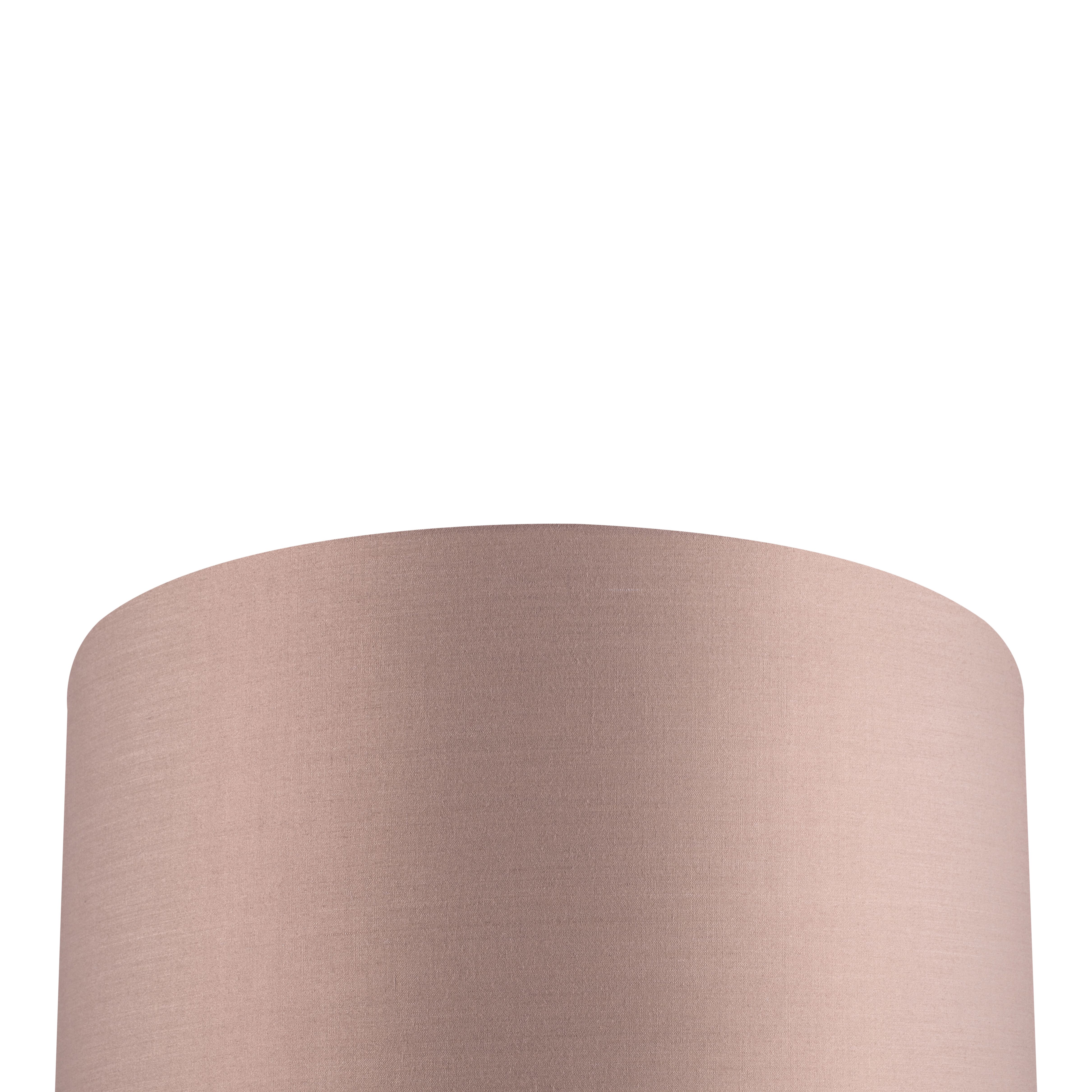 GoodHome Kpezin Taupe Fabric dyed Circular Light shade (D)40cm