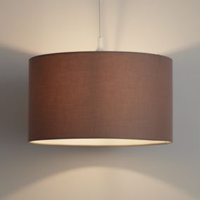 GoodHome Kpezin Taupe Fabric dyed Light shade (D)40cm