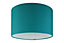 GoodHome Kpezin Teal Fabric dyed Light shade (D)300mm