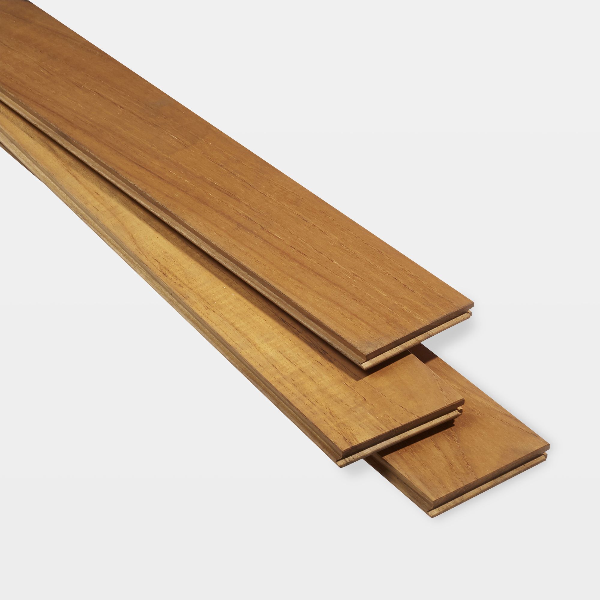 GoodHome Krabi Blonde Teak Solid wood flooring, 1.296m²