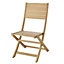 GoodHome Kuantan Teak Wooden Foldable Chair, Pack of 2