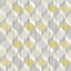 GoodHome Kurzy Grey & yellow Scandinavian Wood effect Textured Wallpaper