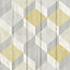 GoodHome Kurzy Grey & yellow Scandinavian Wood effect Textured Wallpaper