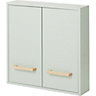GoodHome Ladoga Green Double door Wall Cabinet (W)600mm (H)600mm