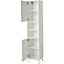 GoodHome Ladoga Tall White Wall-mounted Bathroom Cabinet (H)190cm (W)40cm