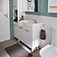 GoodHome Ladoga White Freestanding Vanity & basin Cabinet (W)600mm (H)810mm