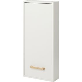 GoodHome Ladoga White Single door Wall Cabinet (W)400mm (H)900mm