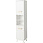 GoodHome Ladoga White Tall Cabinet (W)400mm (H)1900mm