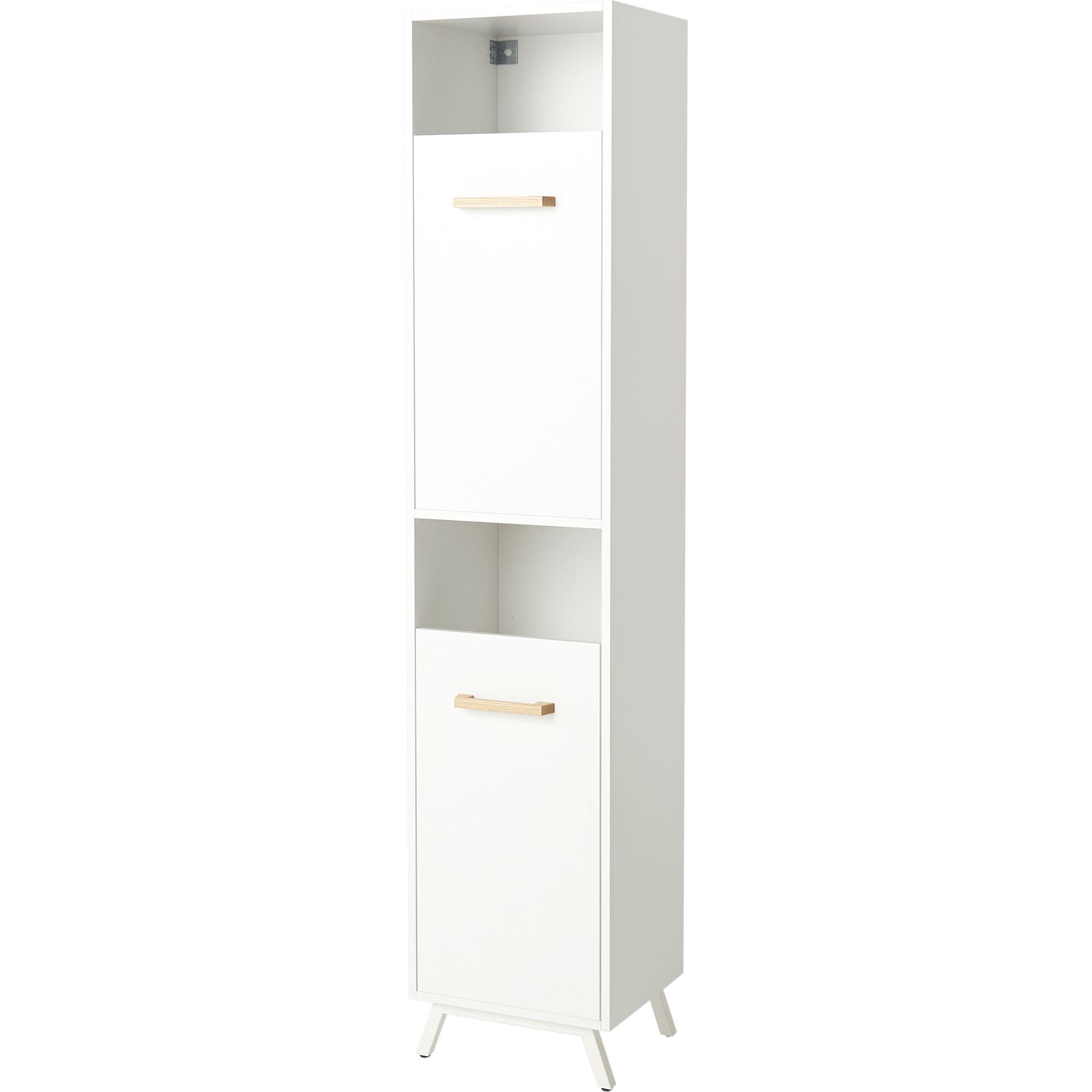 GoodHome Ladoga White Wall-mounted Bathroom Shelving (D)36cm (H)190cm (L)40cm