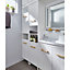 GoodHome Ladoga White Wall-mounted Bathroom Shelving (D)36cm (H)190cm (L)40cm