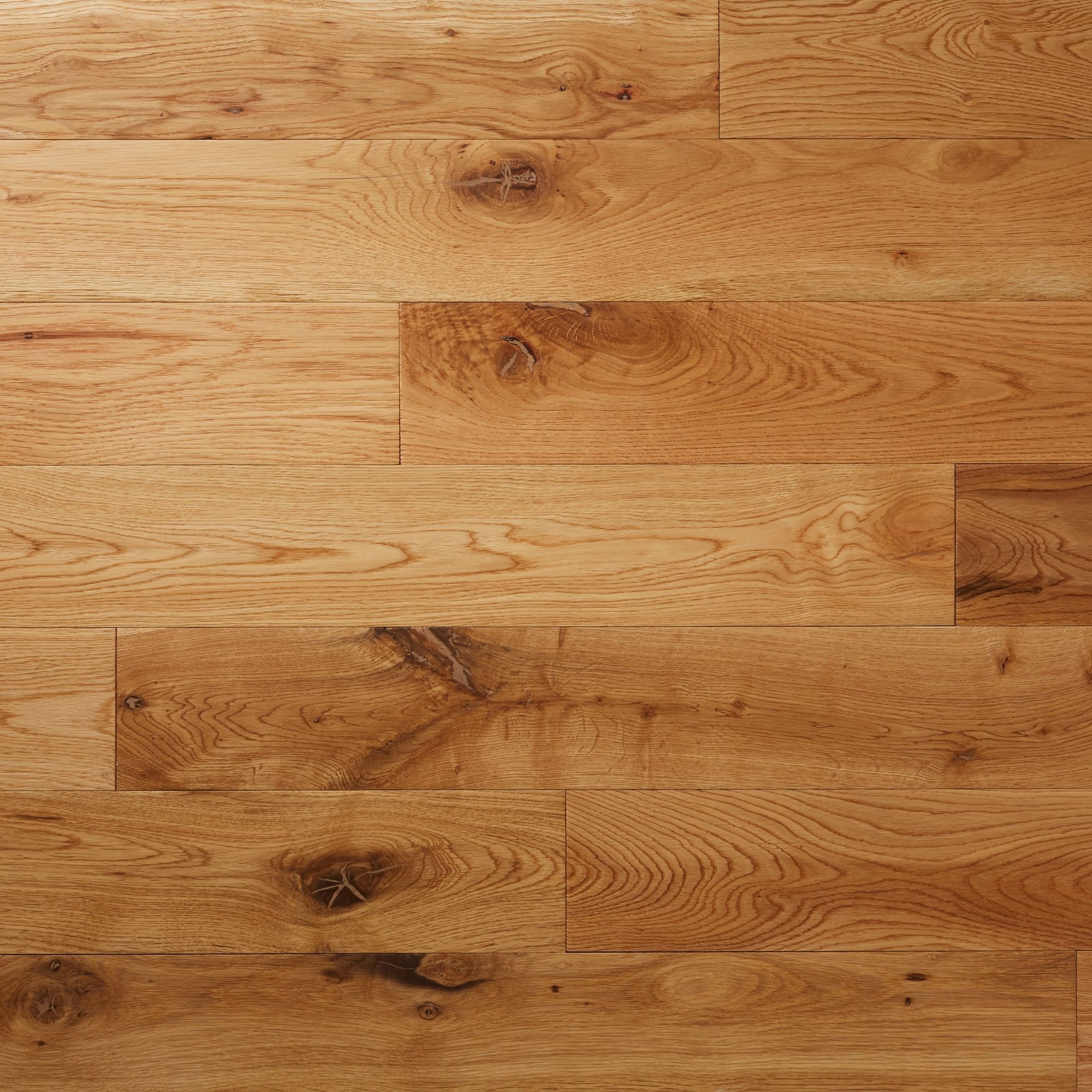 GoodHome Laholm Natural Satin Oak Solid wood Flooring Sample