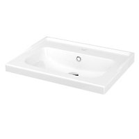 GoodHome Lana White Rectangular Counter-mounted Counter top Basin (W)60cm