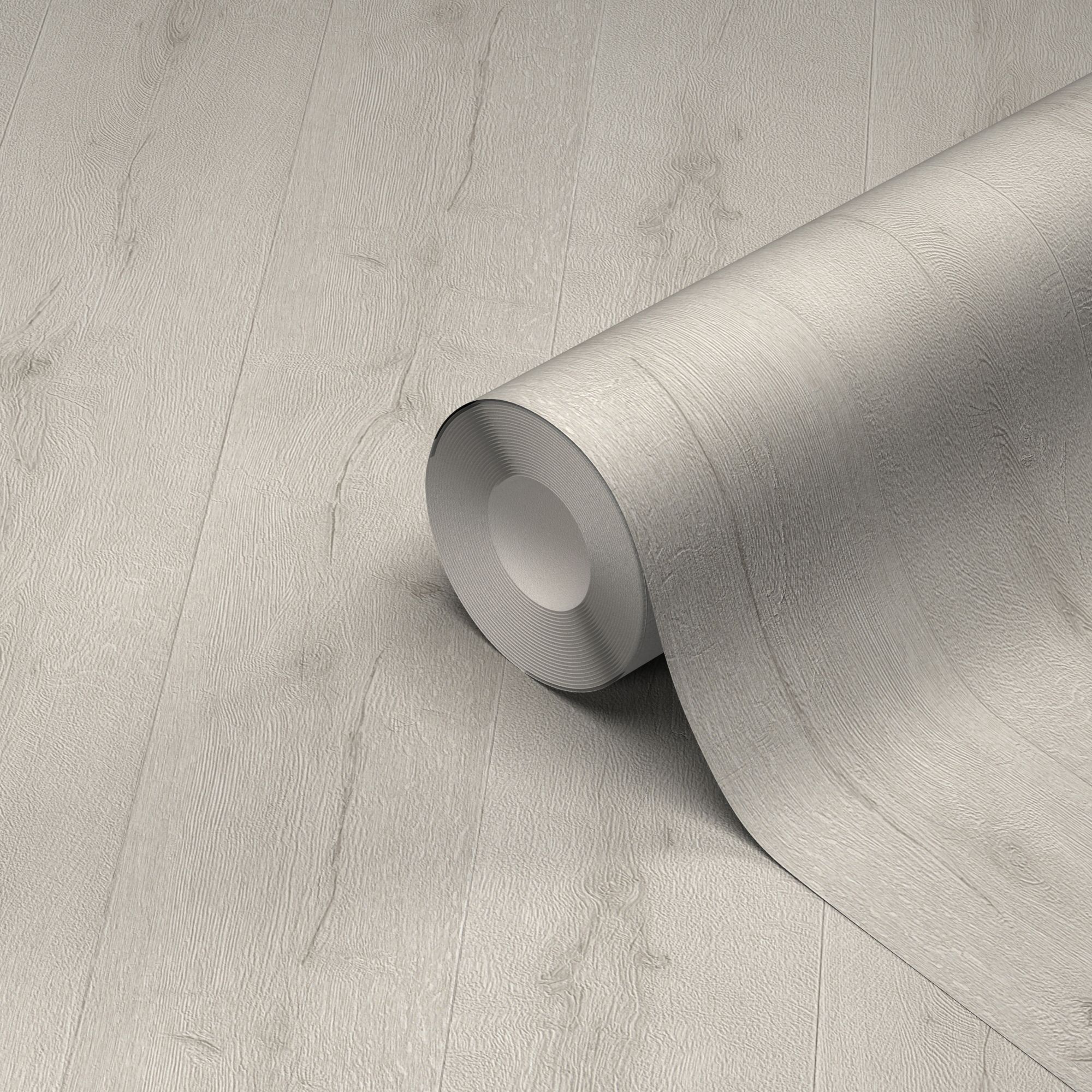 GoodHome Lanloup Ecru Wood effect Textured Wallpaper DIY at B&Q