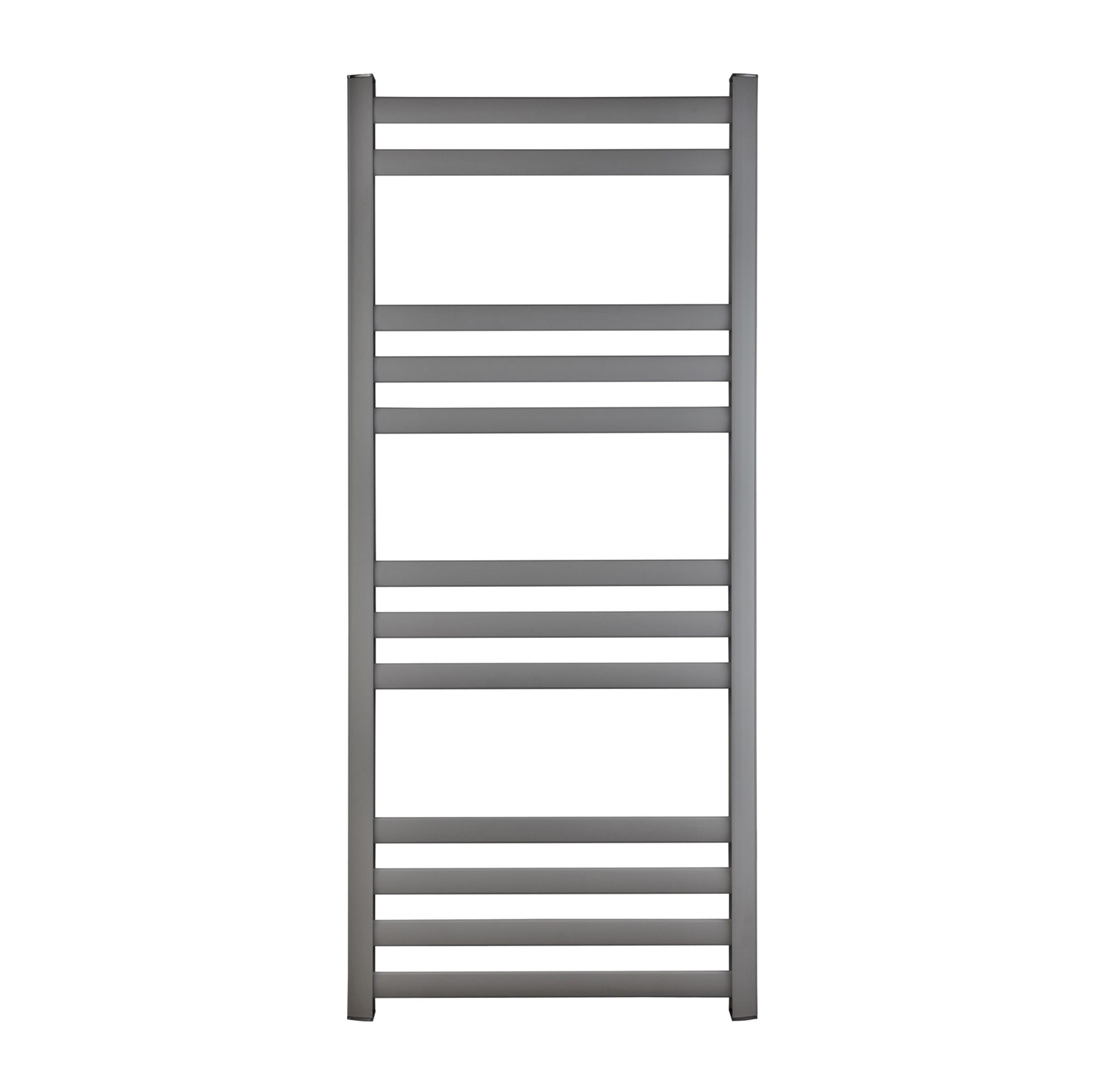 GoodHome Lansing Grey 1437BTU Vertical Towel radiator (W)475mm x (H)1100mm