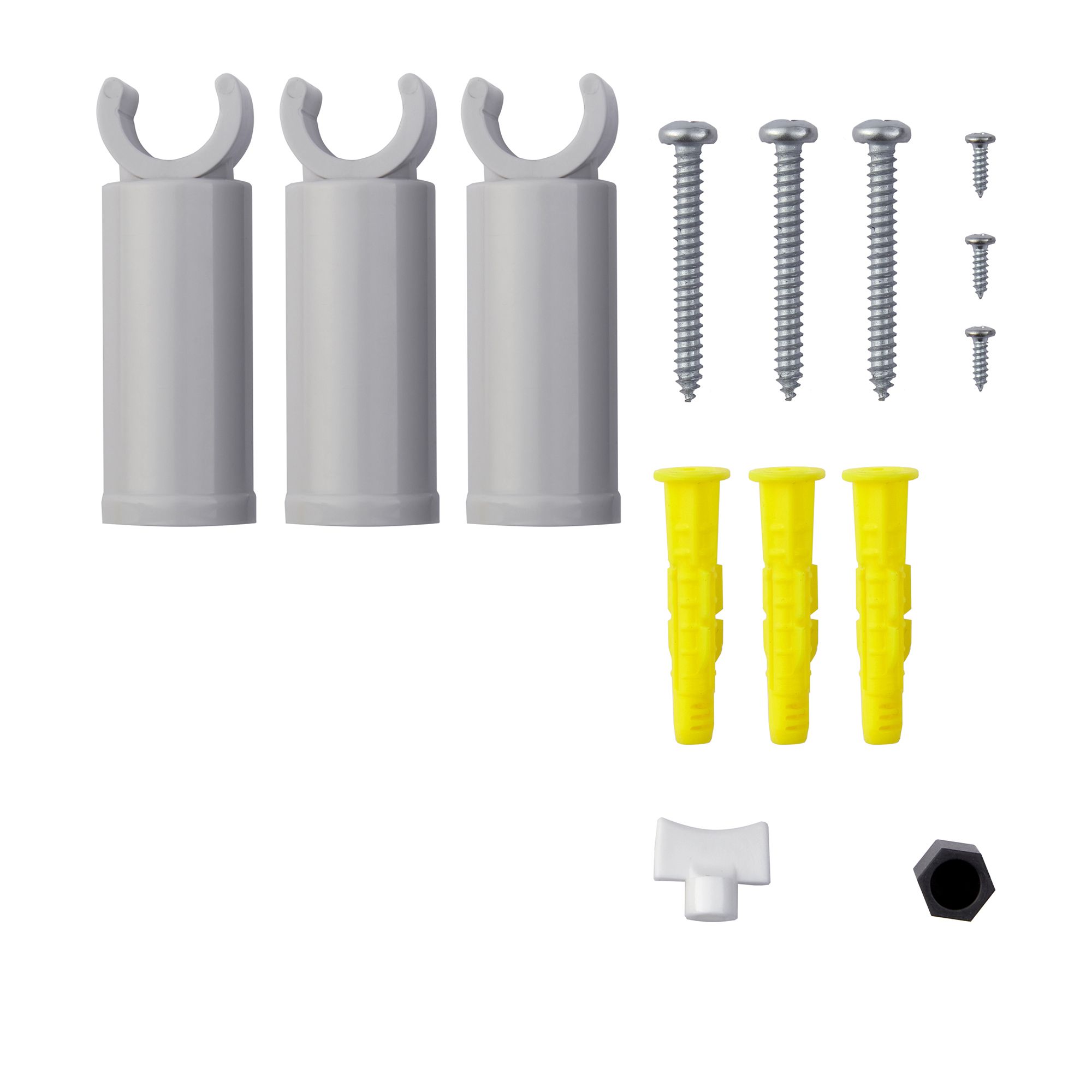 GoodHome Lansing Grey 1437BTU Vertical Towel radiator (W)475mm x (H)1100mm