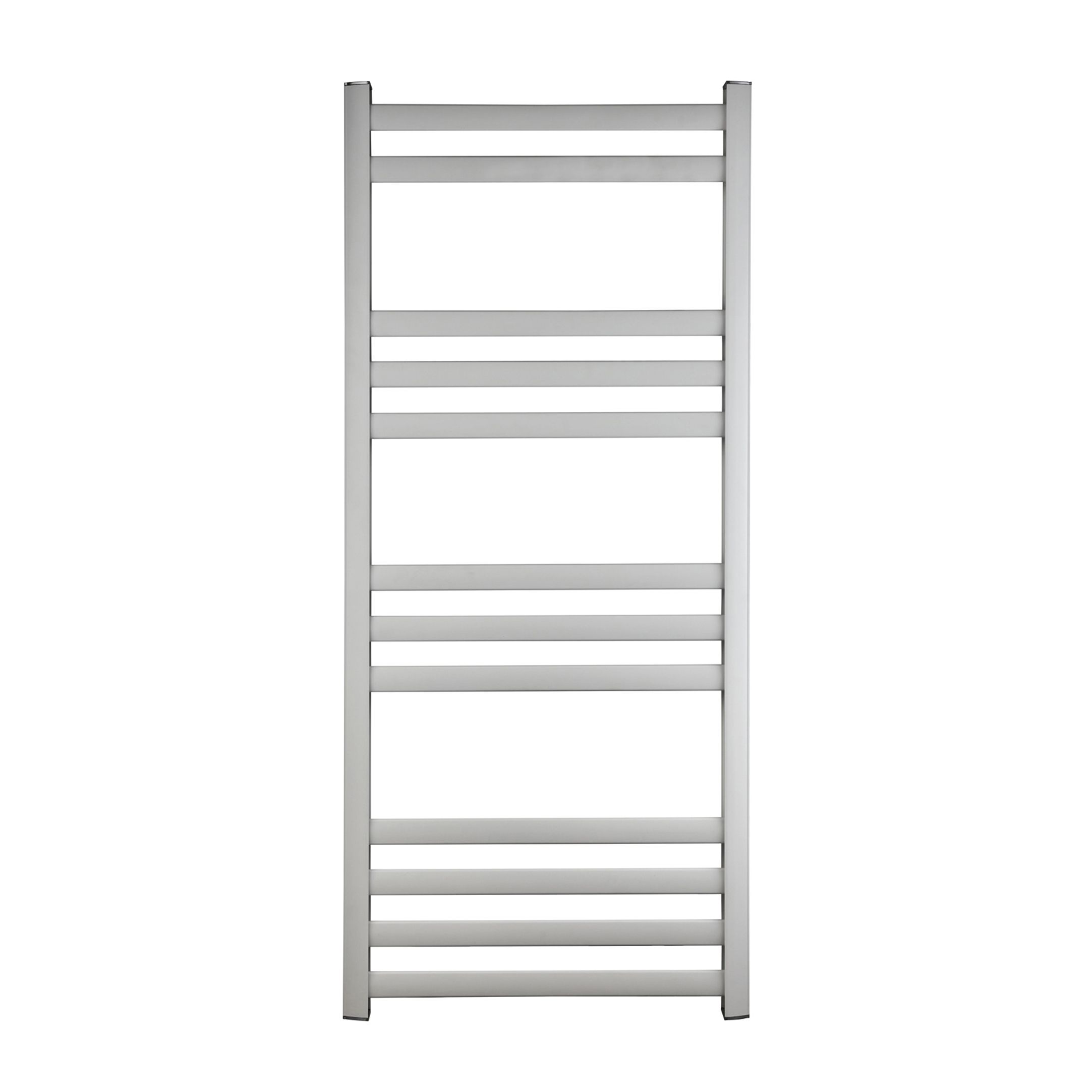 GoodHome Lansing White 1437BTU Vertical Towel radiator (W)475mm x (H)1100mm