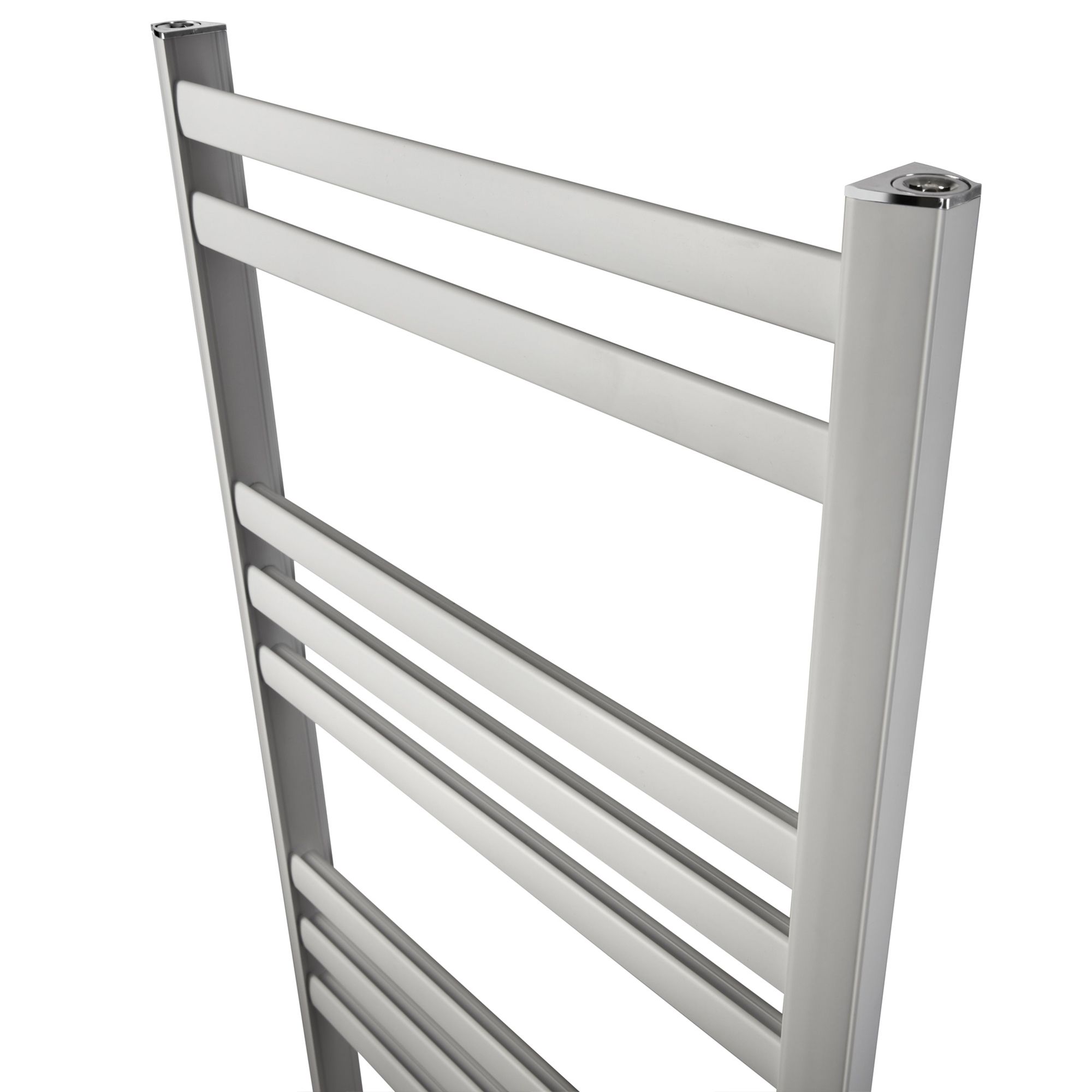 GoodHome Lansing White 1437BTU Vertical Towel radiator (W)475mm x (H)1100mm