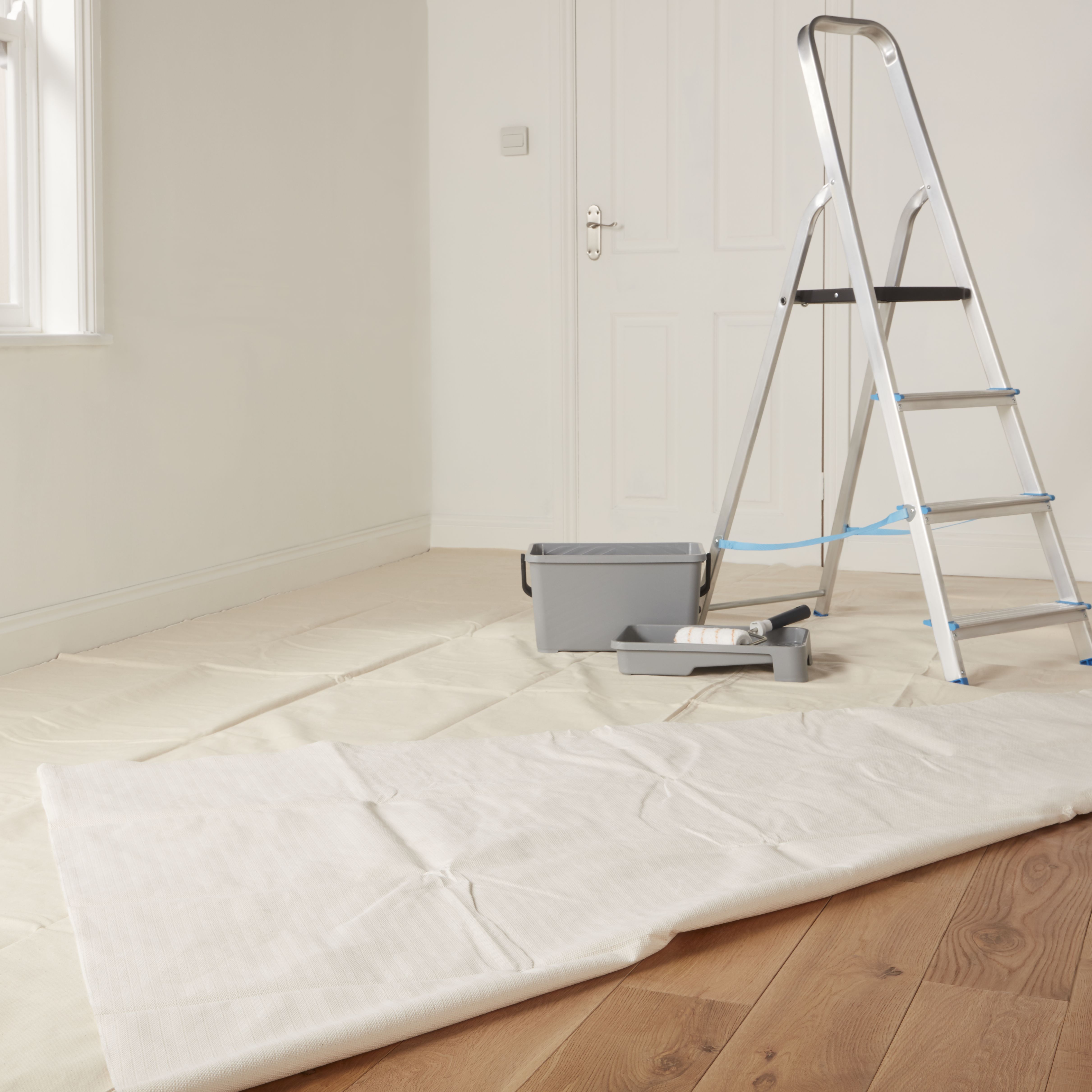 GoodHome Large Cotton Dust sheet, (L)4m x (W)3m
