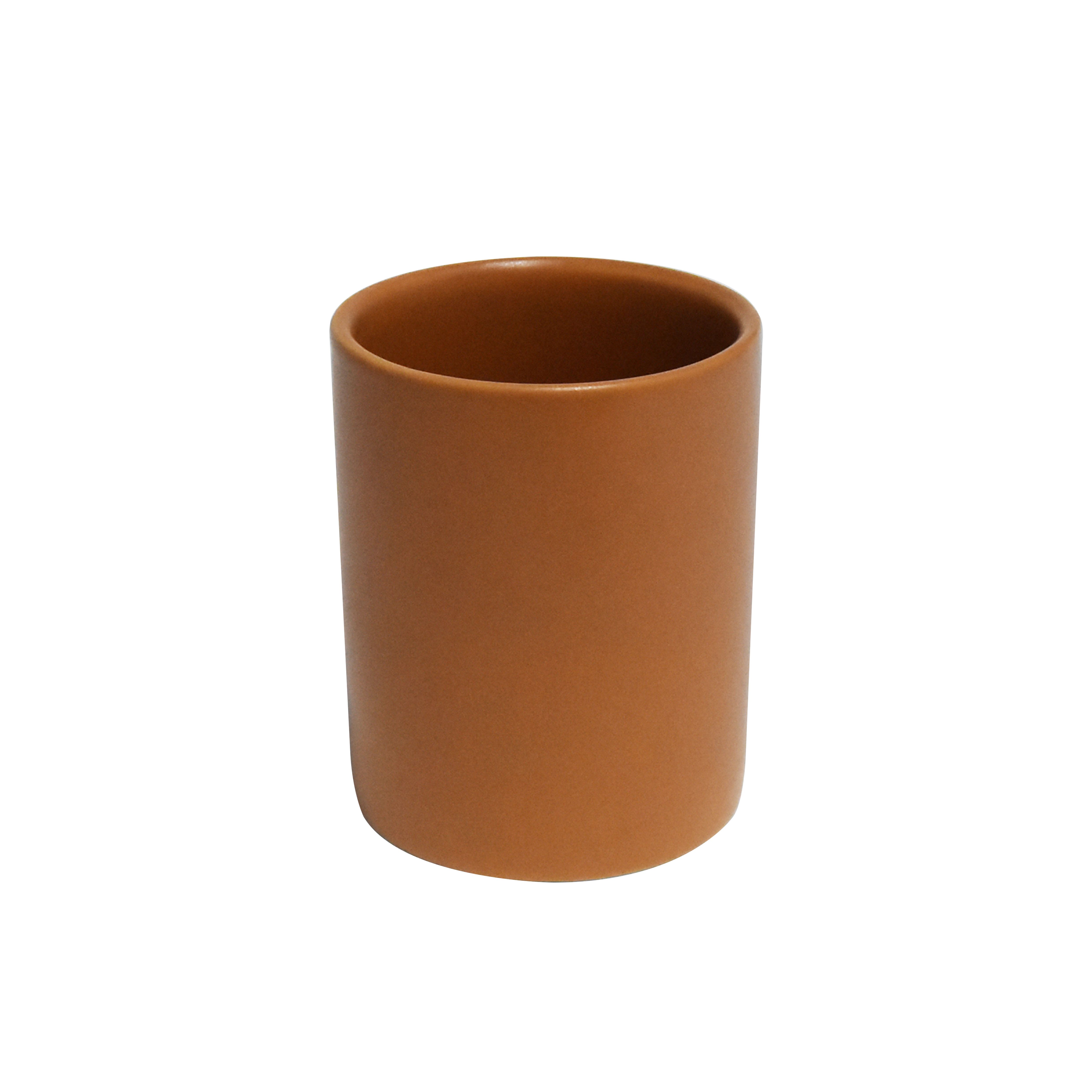 GoodHome Lassane Matt Orange Ceramic Tumbler