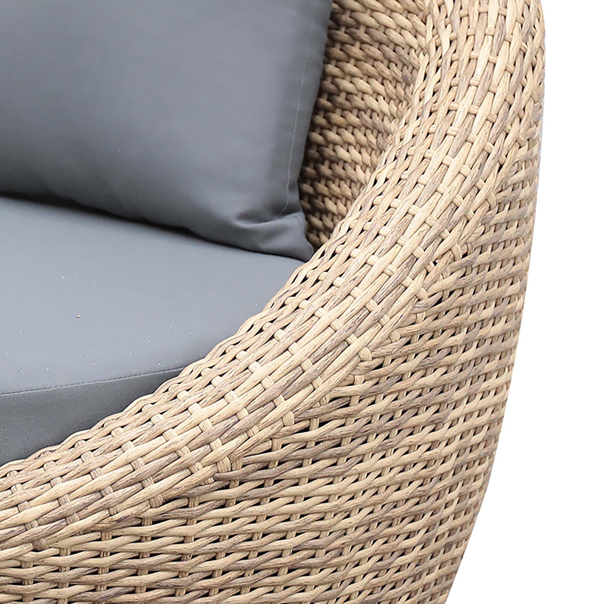 GoodHome Lazaretta Natural Rattan effect 2 Seater Garden furniture set