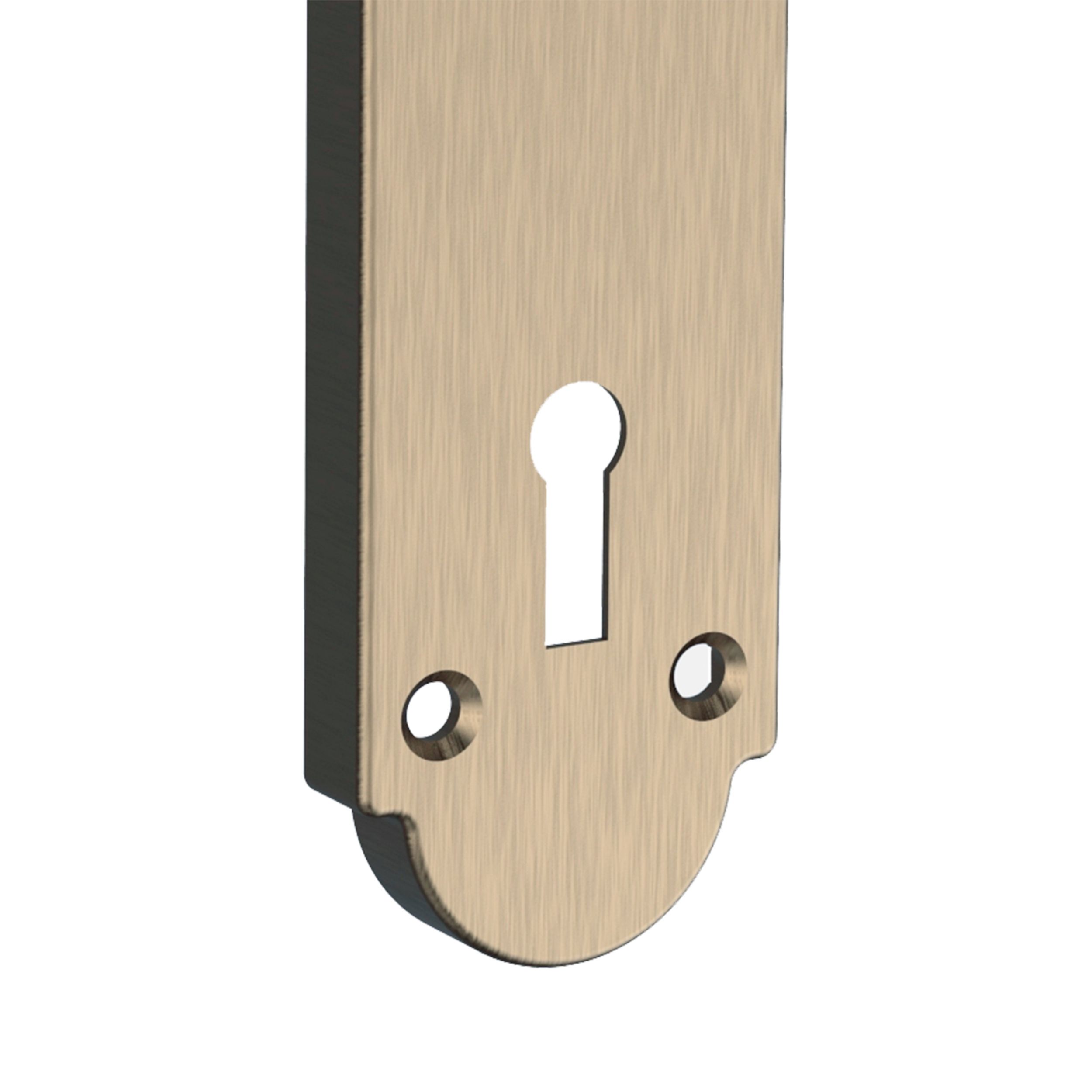 GoodHome Leba Antique brass effect Lock Door handle (L)117mm (D)61mm Pair