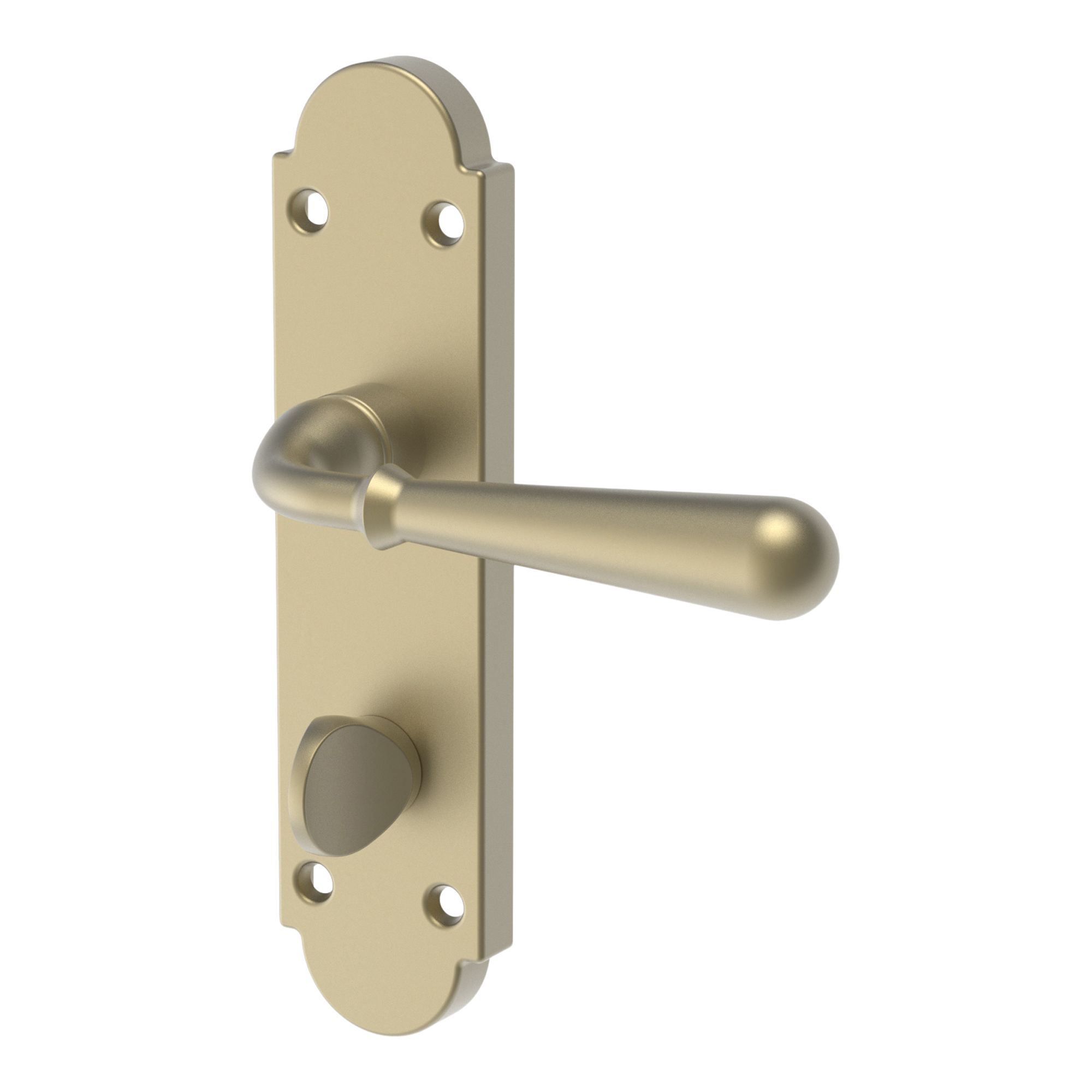 GoodHome Leba Antique brass effect Straight WC Door handle (L)117mm (D)61mm Pair