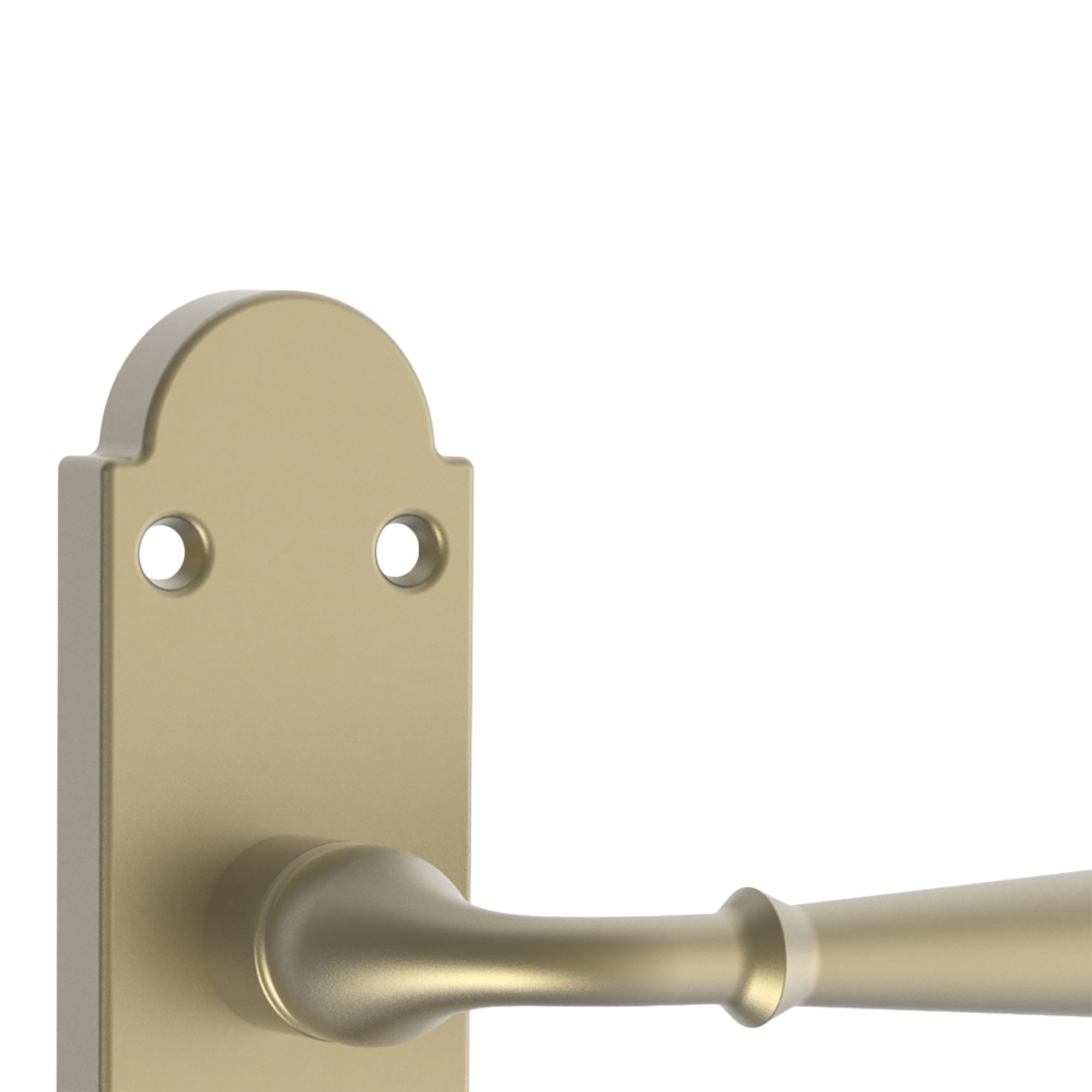 GoodHome Leba Antique brass effect Straight WC Door handle (L)117mm (D)61mm Pair
