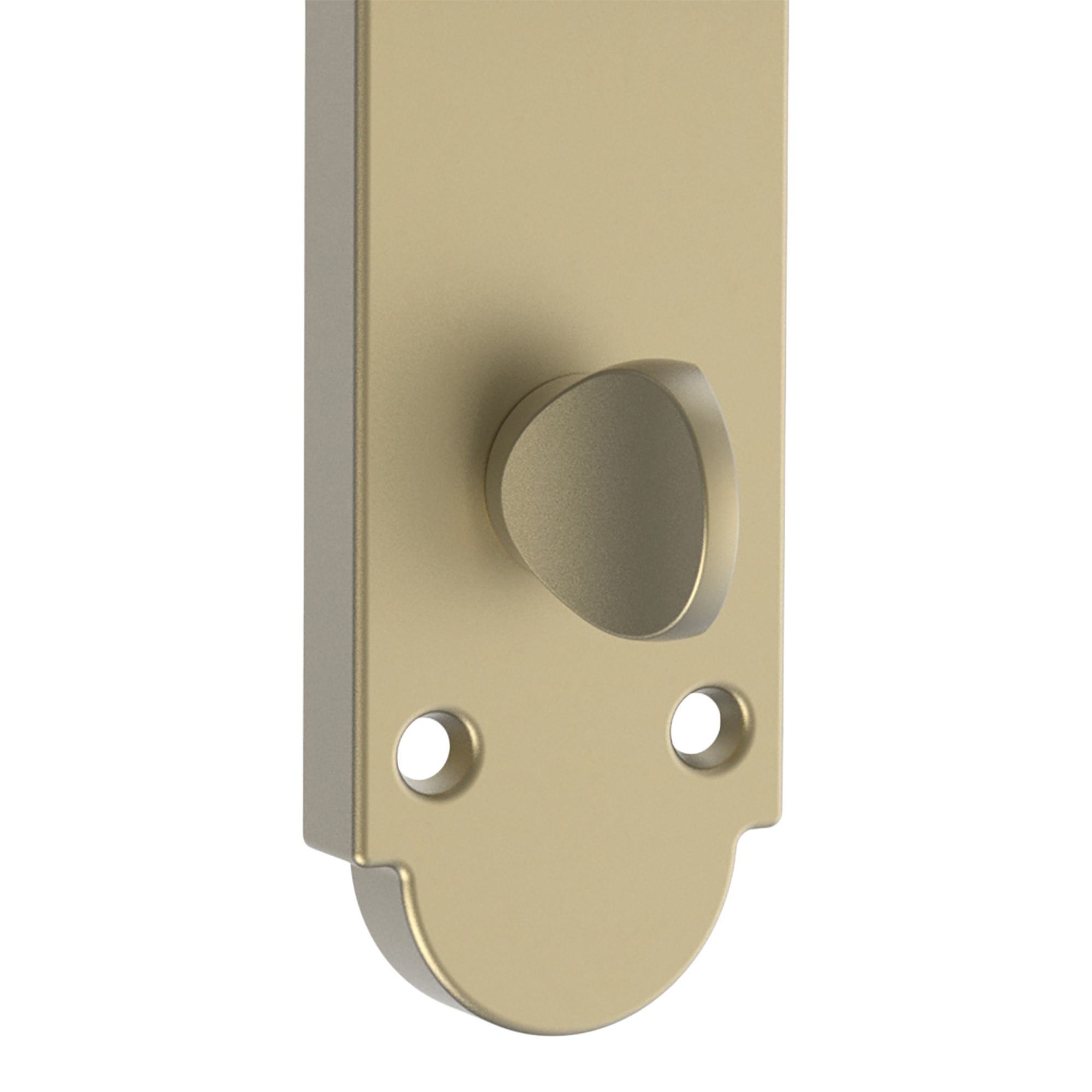 GoodHome Leba Antique brass effect Straight WC Door handle (L)117mm (D)61mm Pair