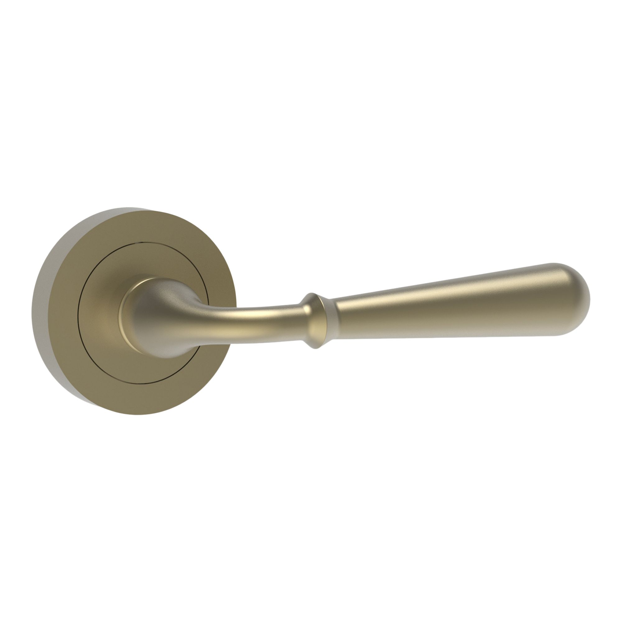 GoodHome Leba Brushed Grey Antique brass effect Straight Door handle (L)117mm, Pair
