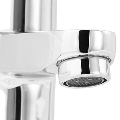 GoodHome Lecci Contemporary Basin Pillar Tap