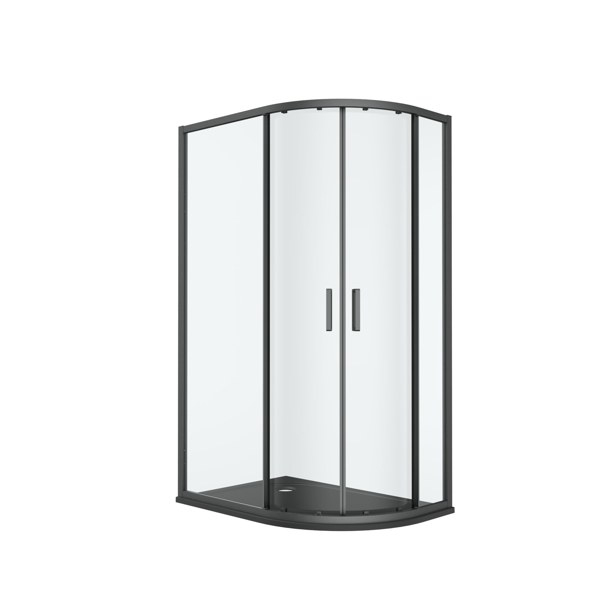 GoodHome Ledava Clear Left-handed Offset quadrant Shower Enclosure ...