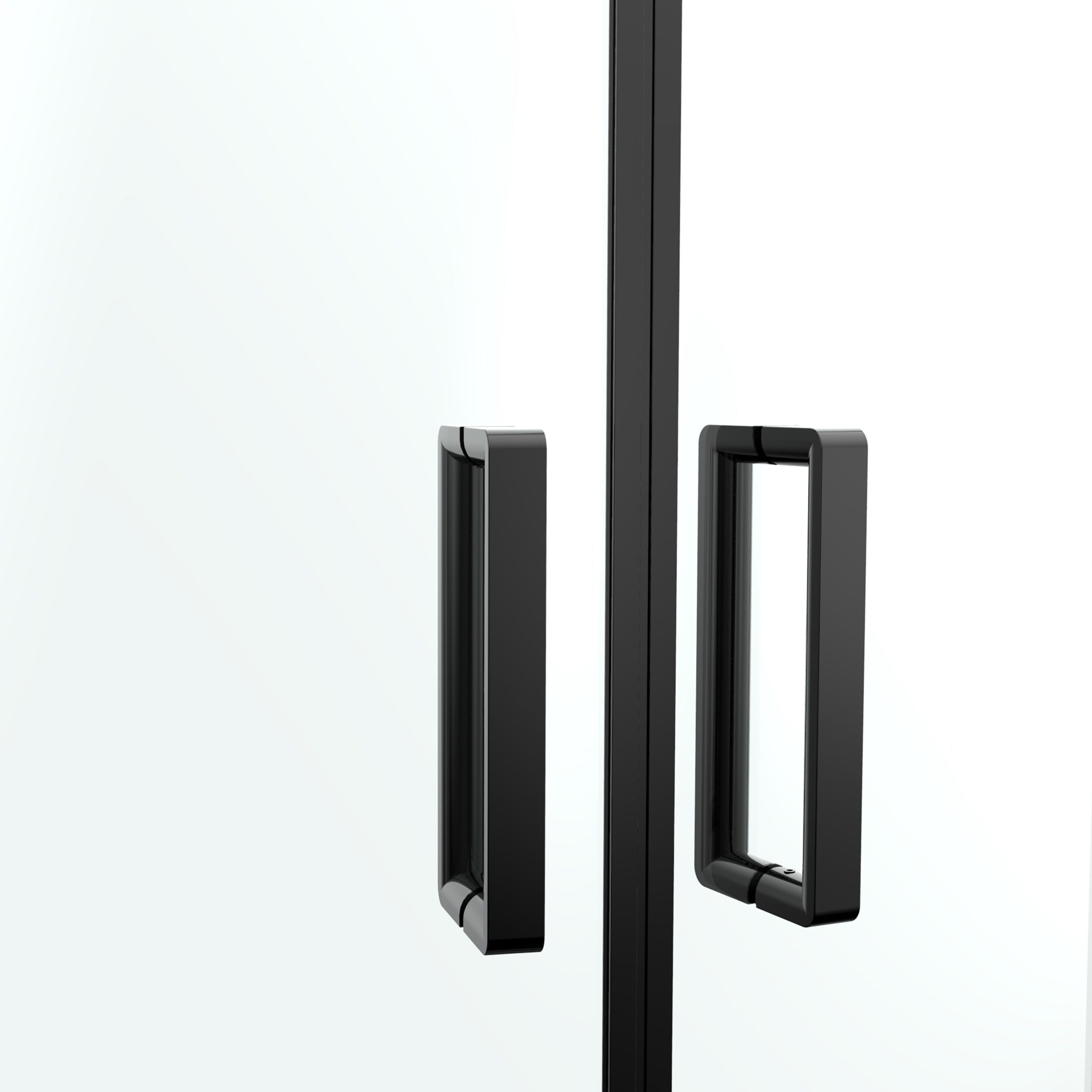 GoodHome Ledava Clear Left-handed Offset quadrant Shower Enclosure & tray - Corner entry double sliding door (H)195cm (W)80cm (D)100cm