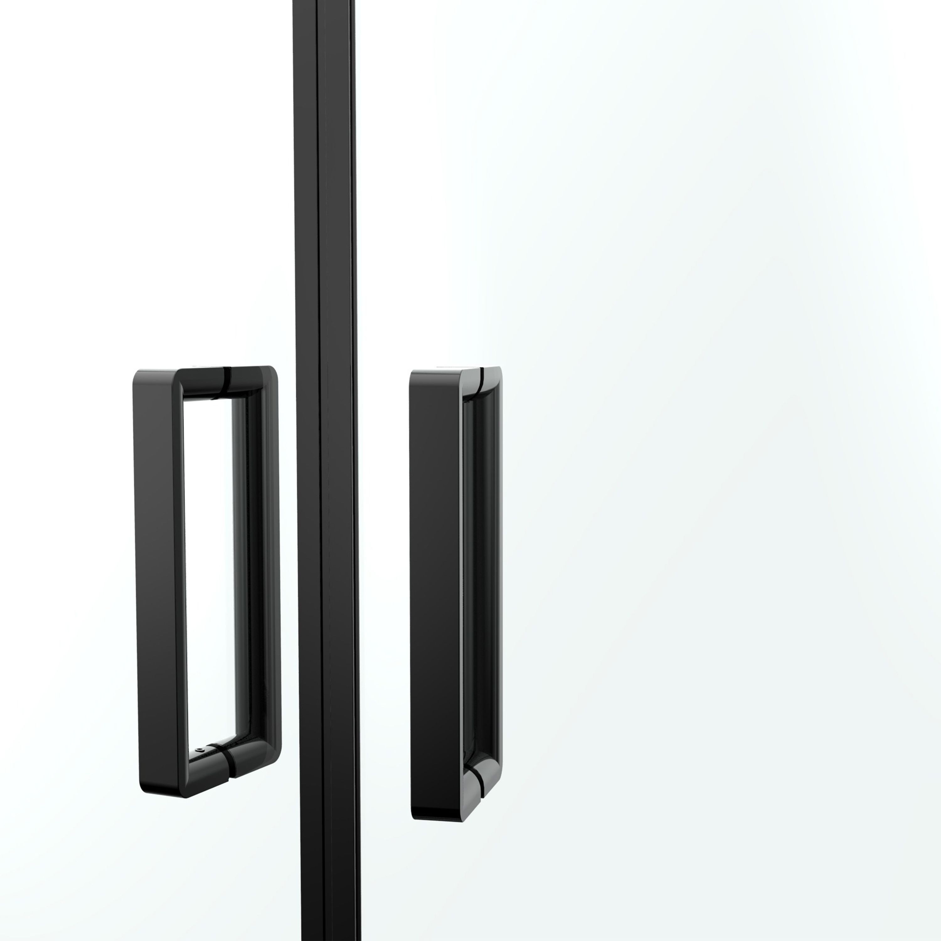 GoodHome Ledava Clear Right-handed Offset quadrant Shower Enclosure & tray - Corner entry double sliding door (H)195cm (W)80cm (D)120cm