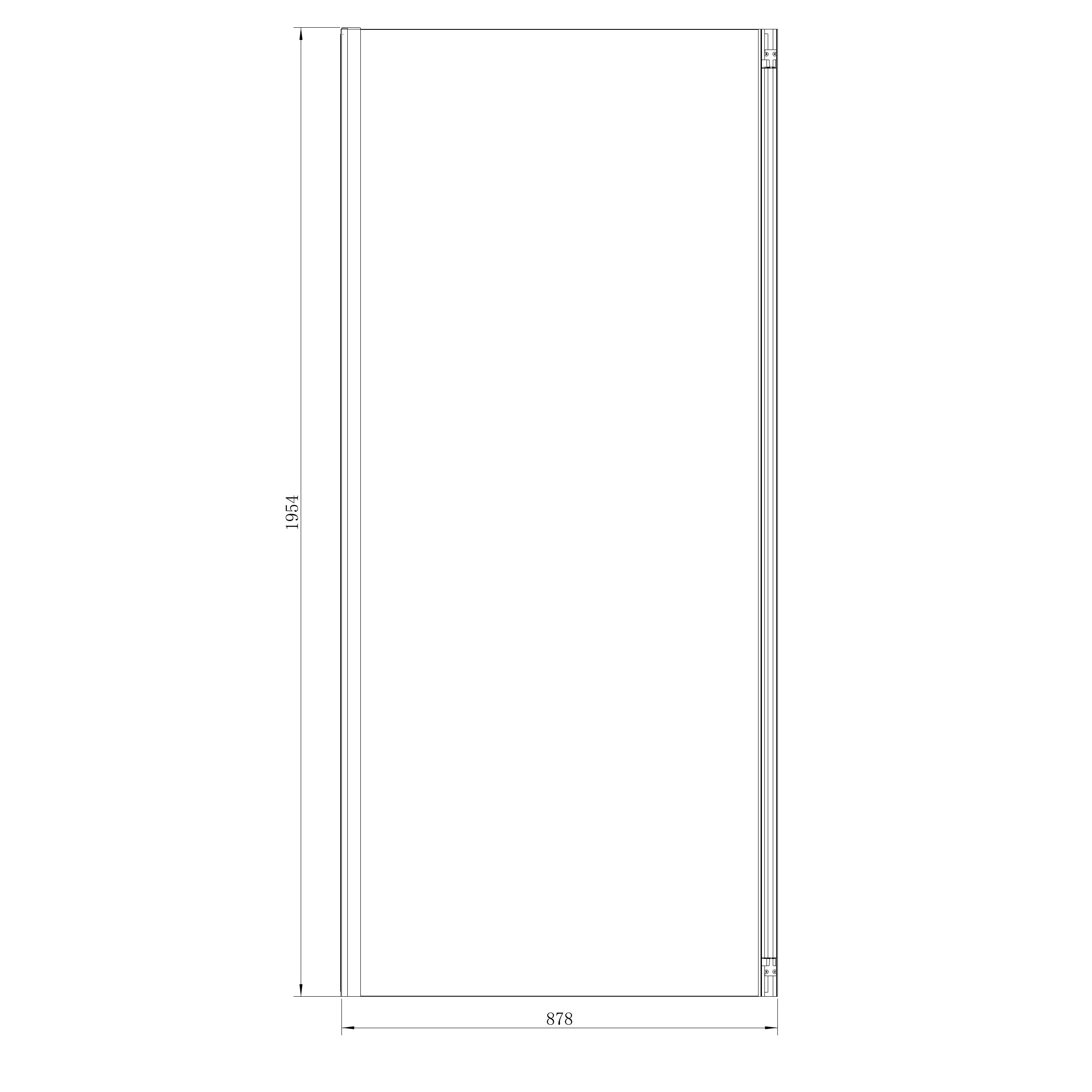 GoodHome Ledava Framed Black Clear glass Fixed Side Shower panel (H)195cm (W)90cm