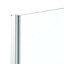 GoodHome Ledava Framed Chrome Clear Fixed Side End panel (H)195cm (W)76cm
