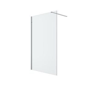 GoodHome Ledava Framed Chrome Clear Fixed Walk-in Front 1 Panel Walk-in shower panel (H)195cm (W)120cm