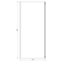 GoodHome Ledava Framed Clear Fixed Side End panel (H)195cm (W)90cm