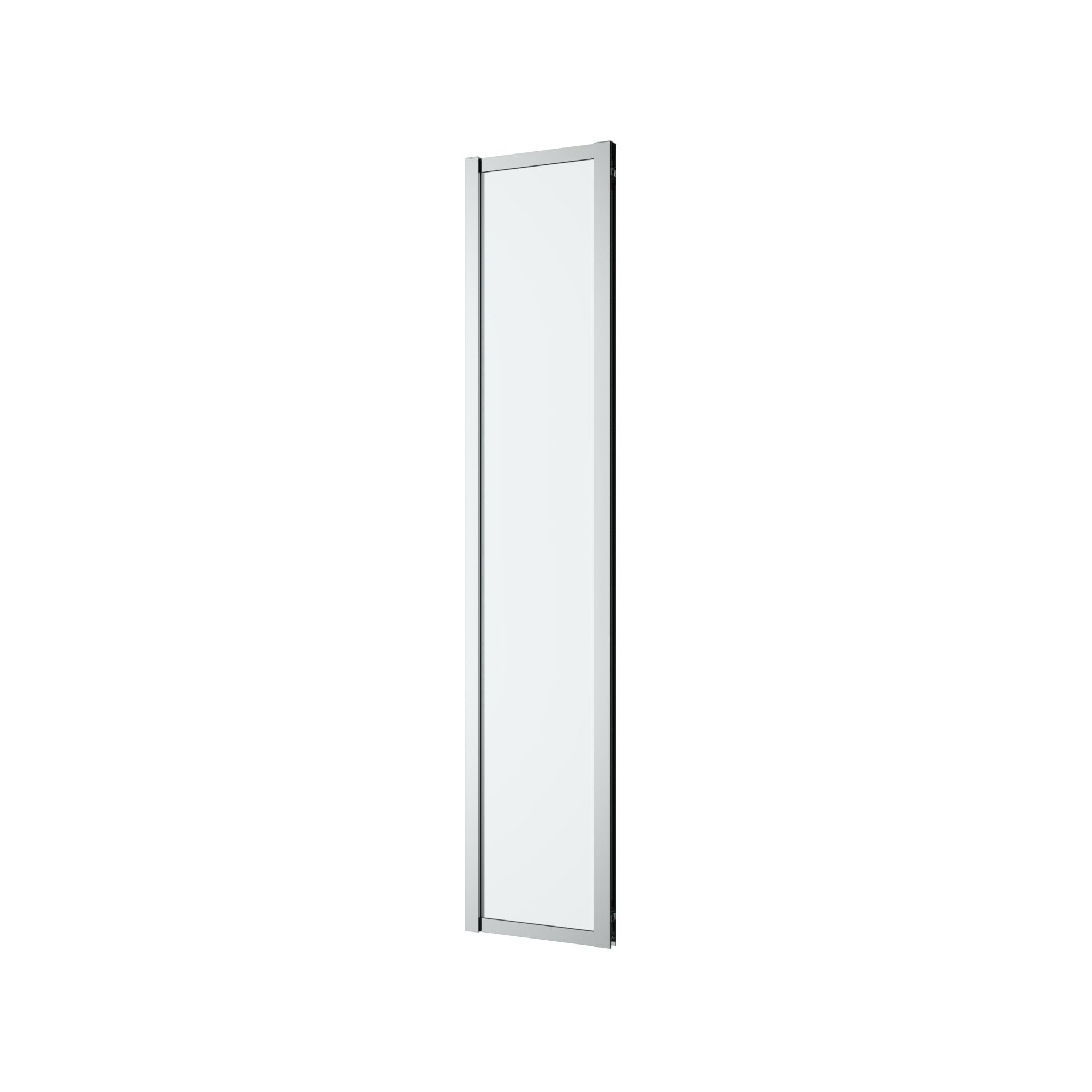 GoodHome Ledava Framed Clear Fixed Side Shower panel (H)195cm (W)40cm